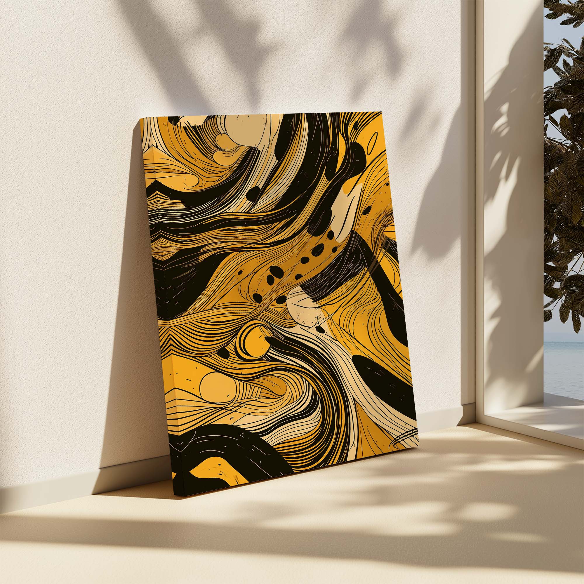 Golden Pleats Canvas Print Canvas Art Wildfrog Art