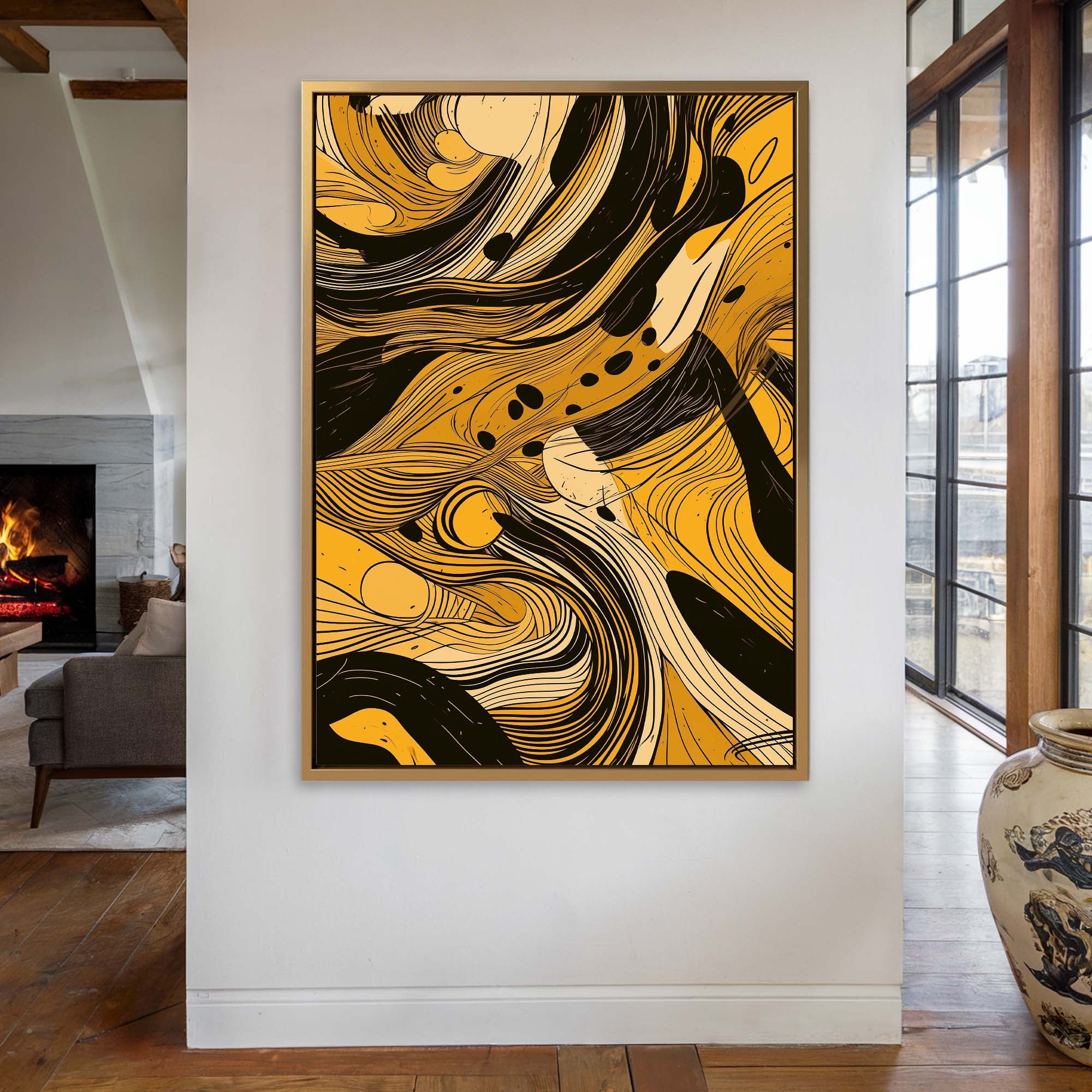 Golden Pleats Canvas Print Canvas Art Wildfrog Art