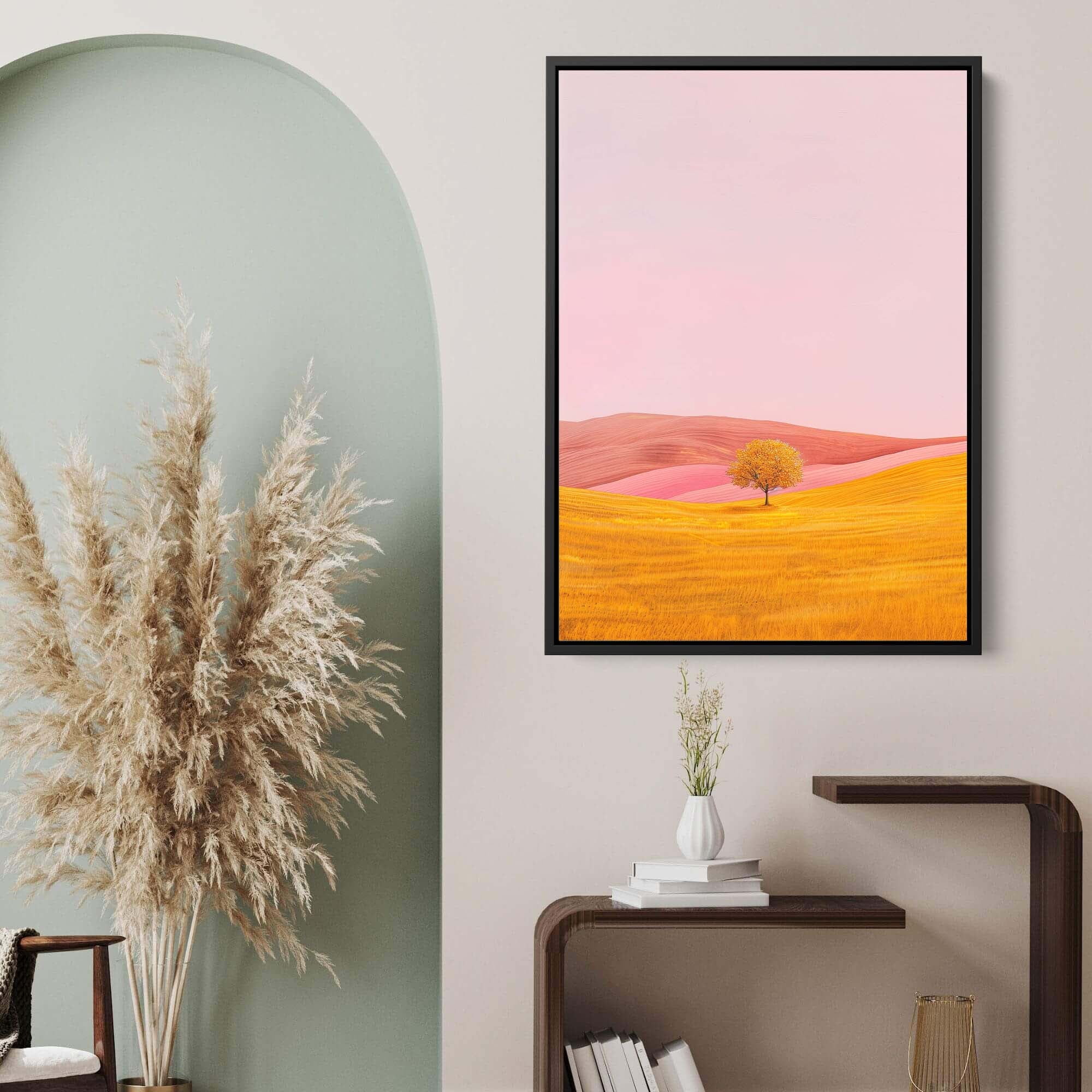 Golden Silk Hills Canvas Print