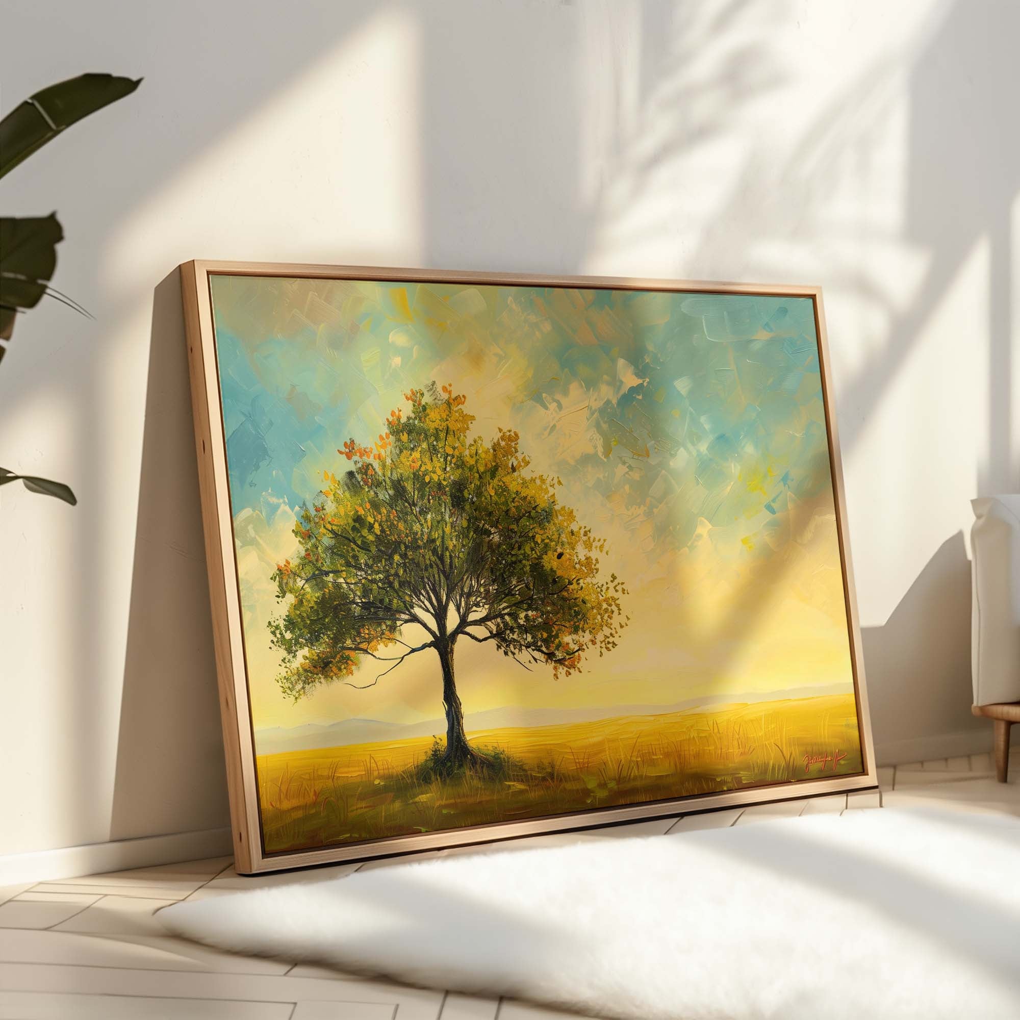 Golden Whisper Tree Canvas Print