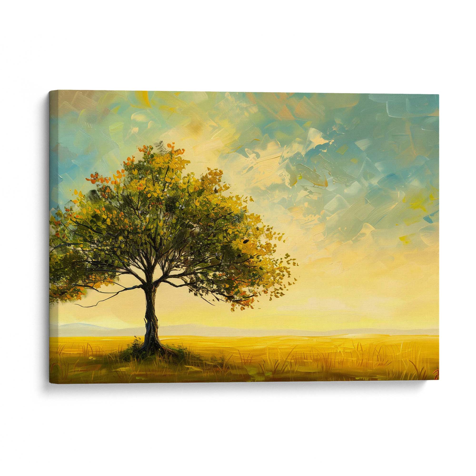 Golden Whisper Tree Canvas Print