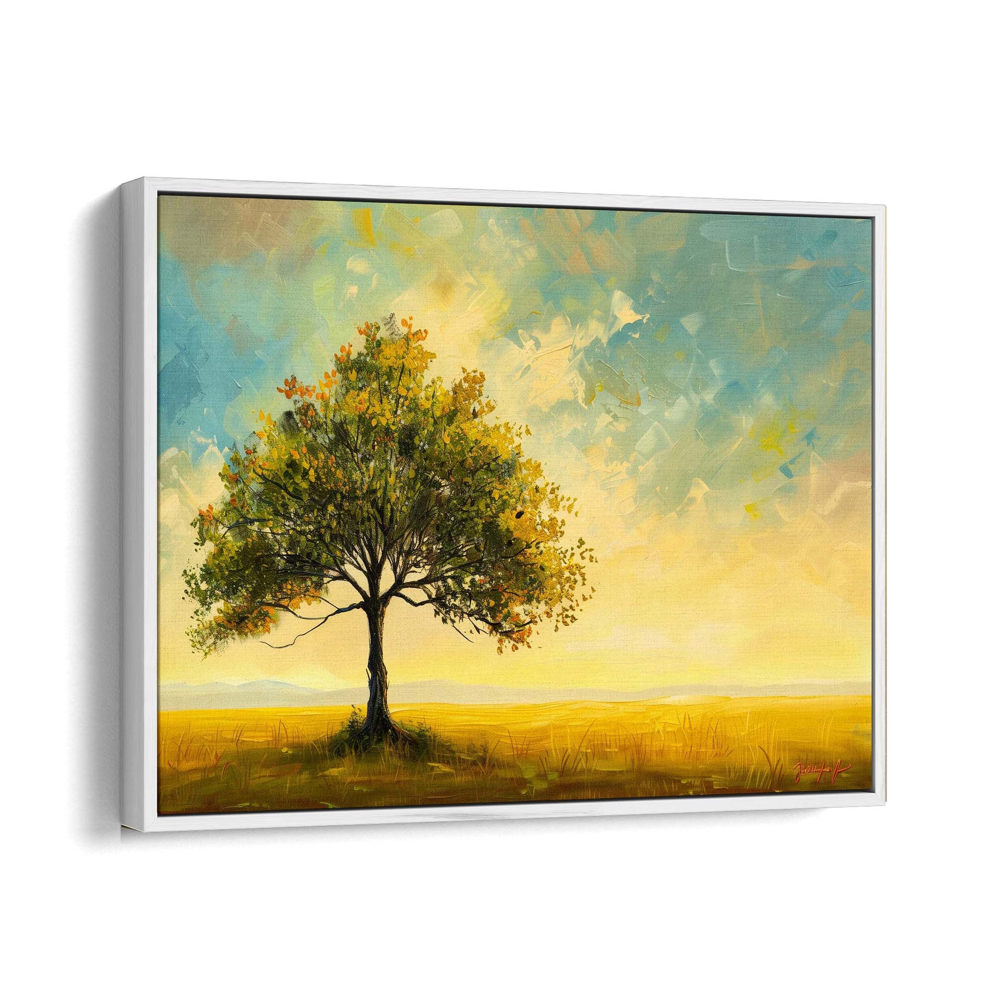 Golden Whisper Tree Canvas Print