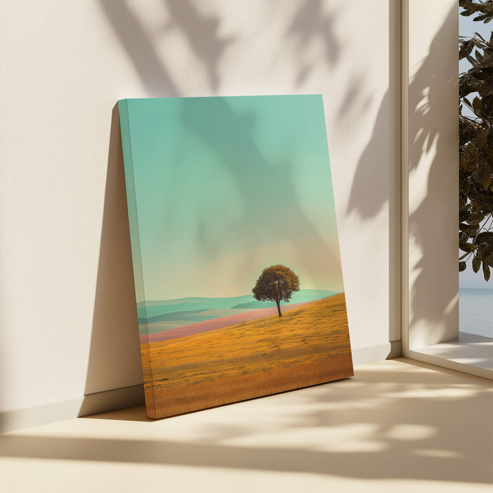 Hushed Sunrise Tree Canvas Print
