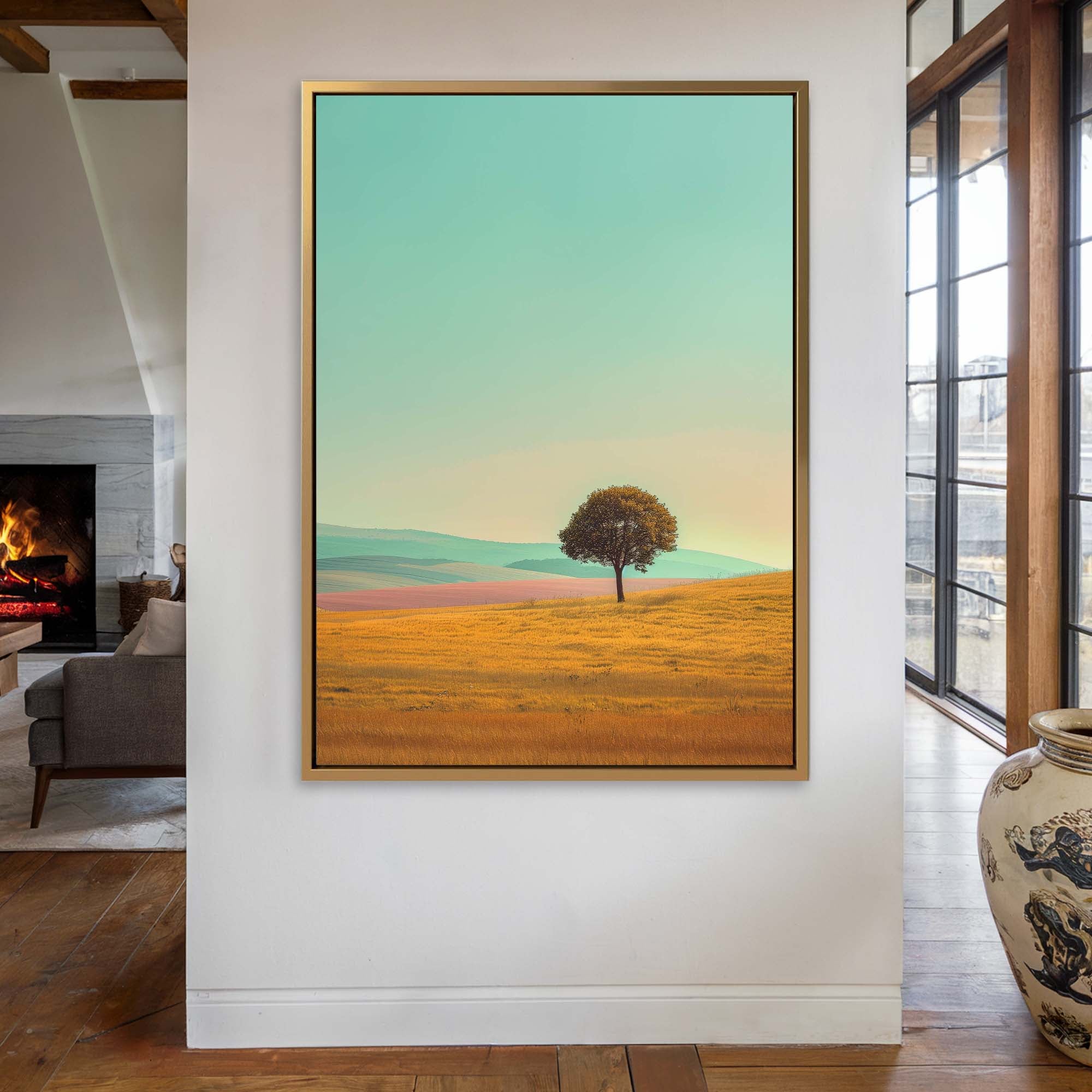 Hushed Sunrise Tree Canvas Print