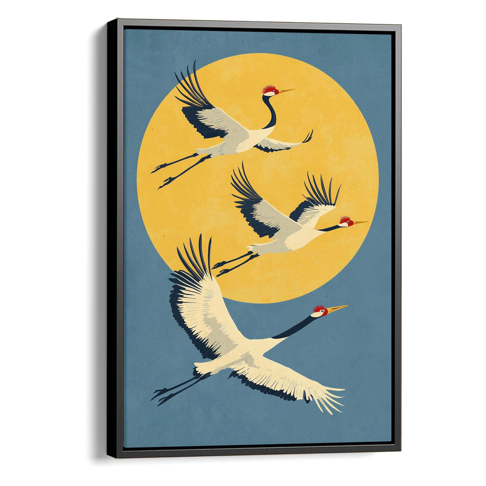 Japandi Cranes Canvas Print Canvas Art Wildfrog Art