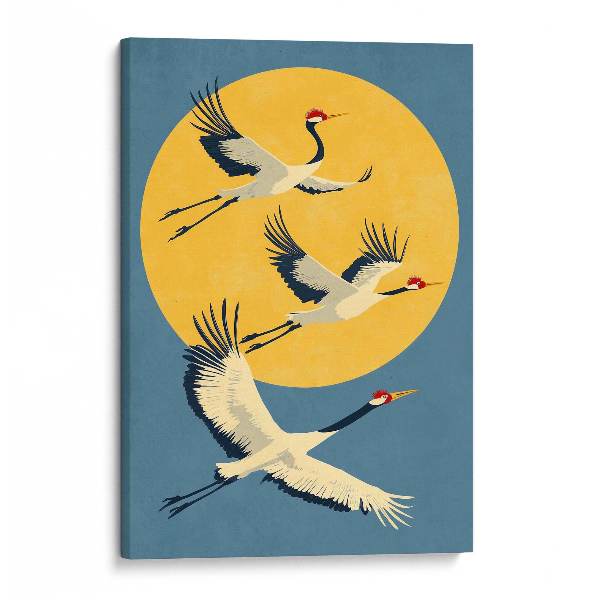 Japandi Cranes Canvas Print Canvas Art Wildfrog Art