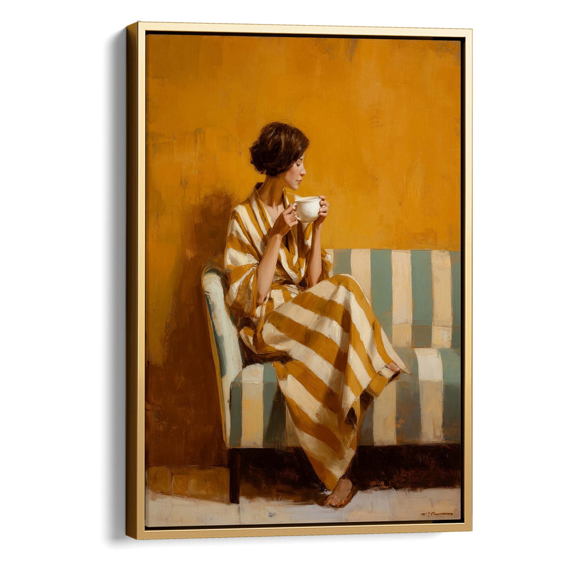 Lady in Stripes Canvas Print