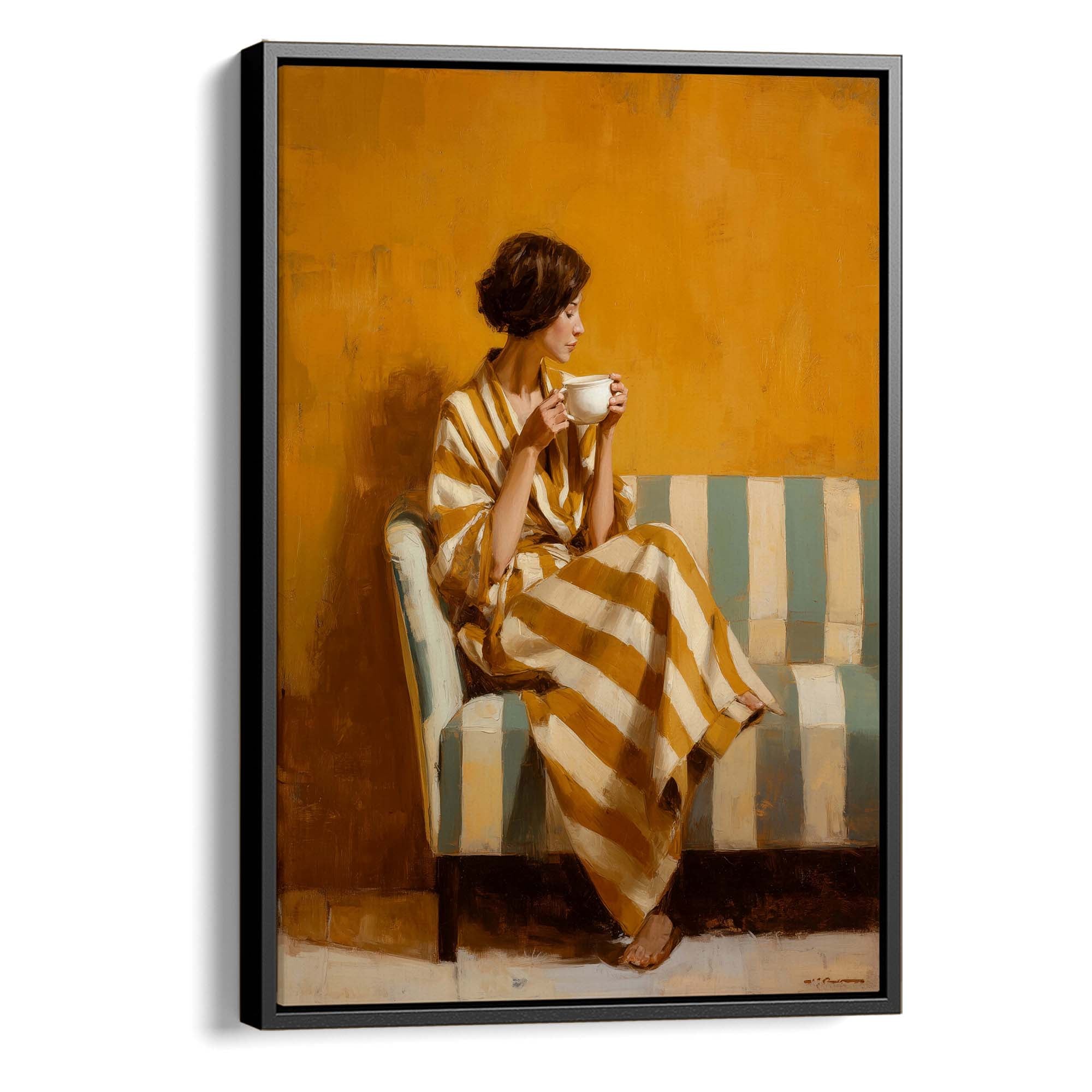 Lady in Stripes Canvas Print