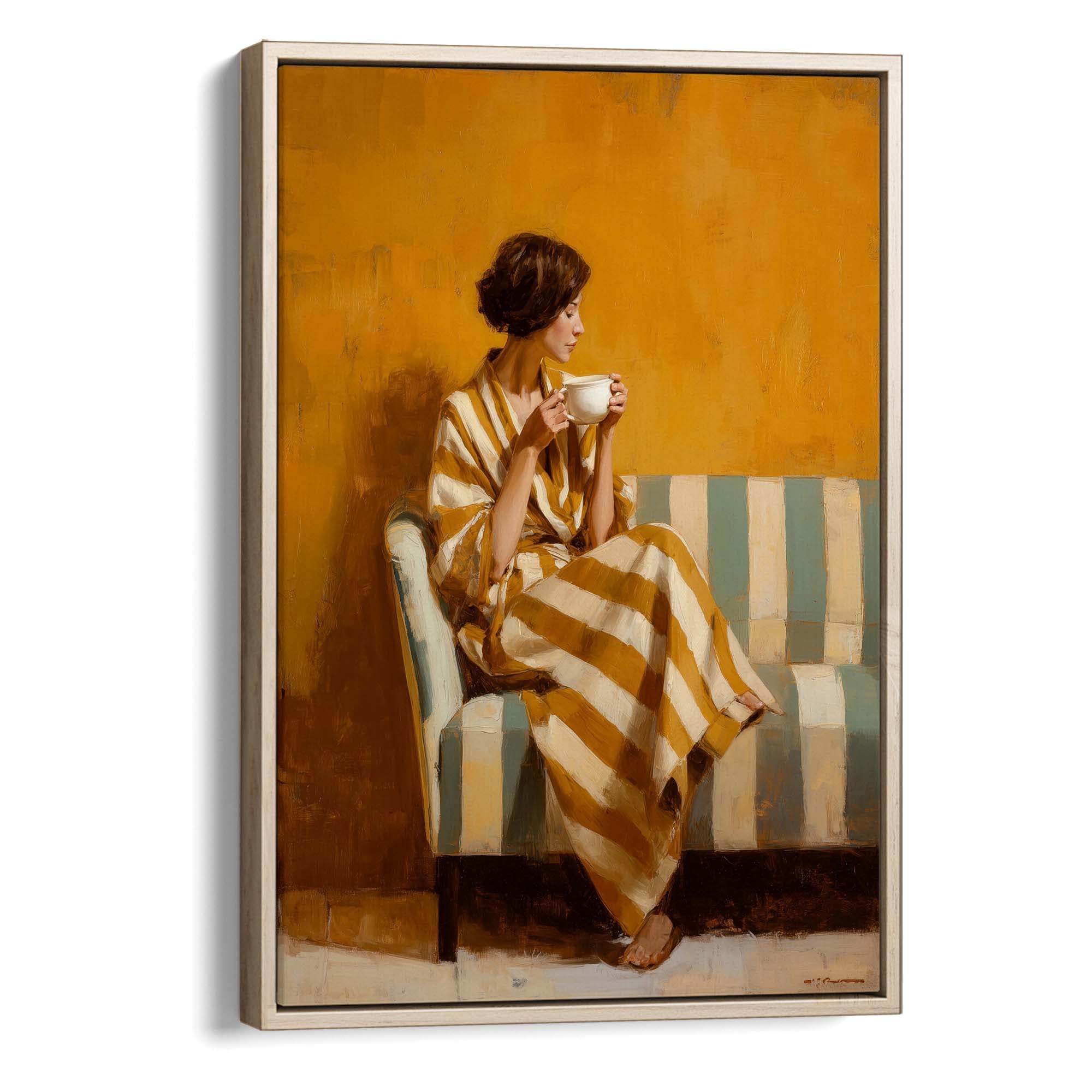 Lady in Stripes Canvas Print