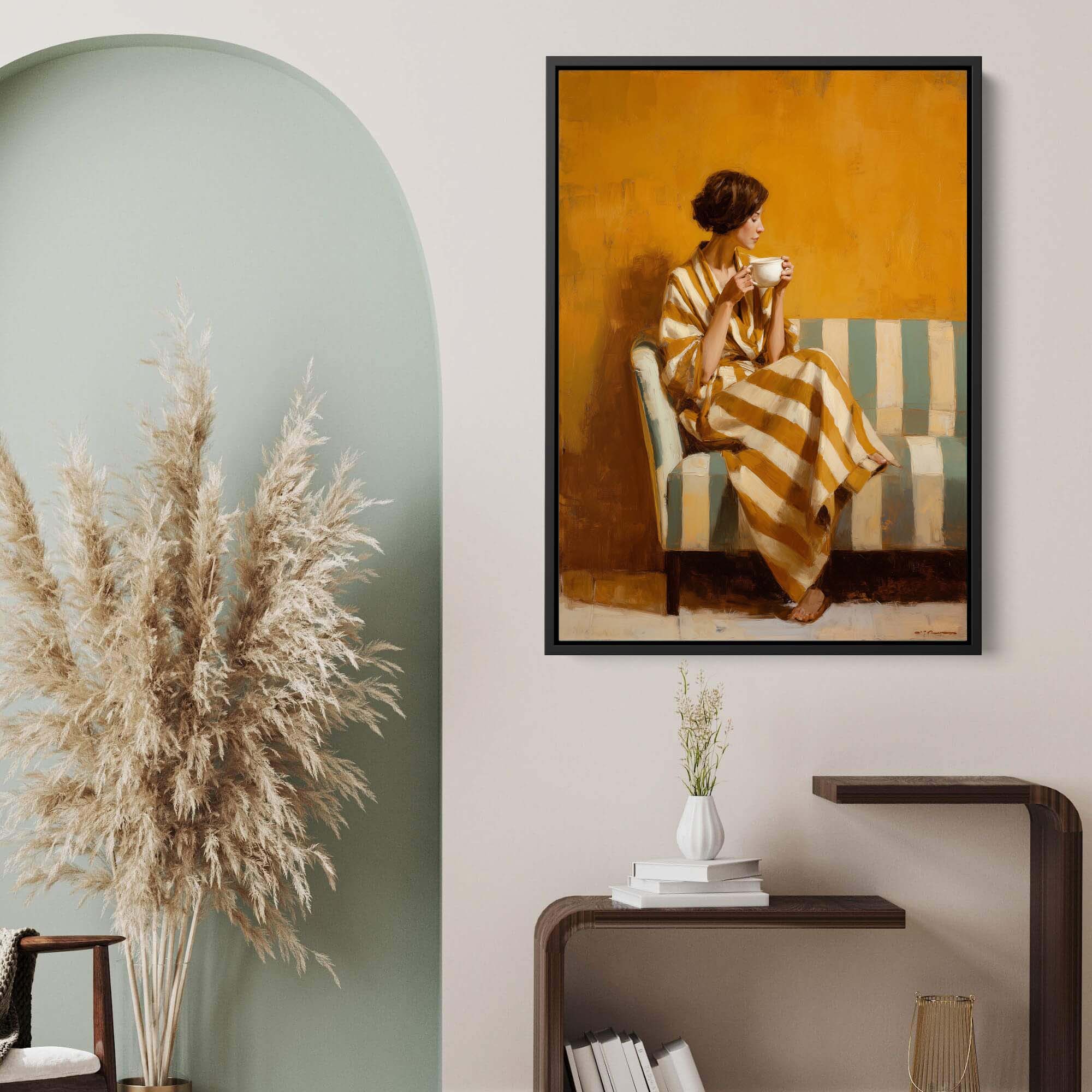 Lady in Stripes Canvas Print