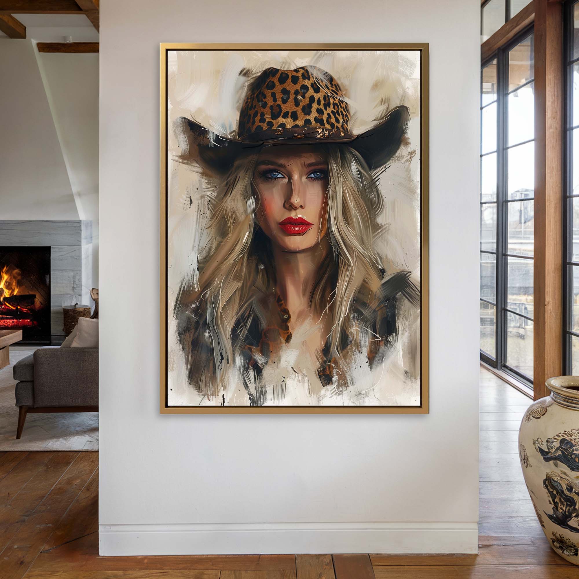 Leopard Stare Canvas Print