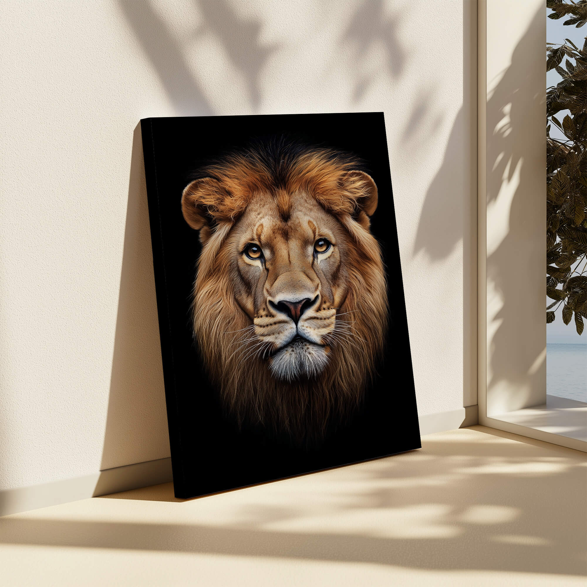 Lion Stare Canvas Print Canvas Art Wildfrog Art