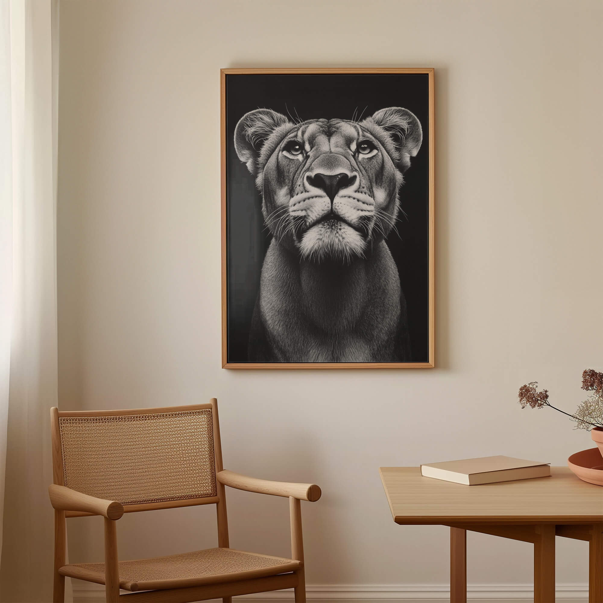 Lioness Looking Up Canvas Print Canvas Art Wildfrog Art