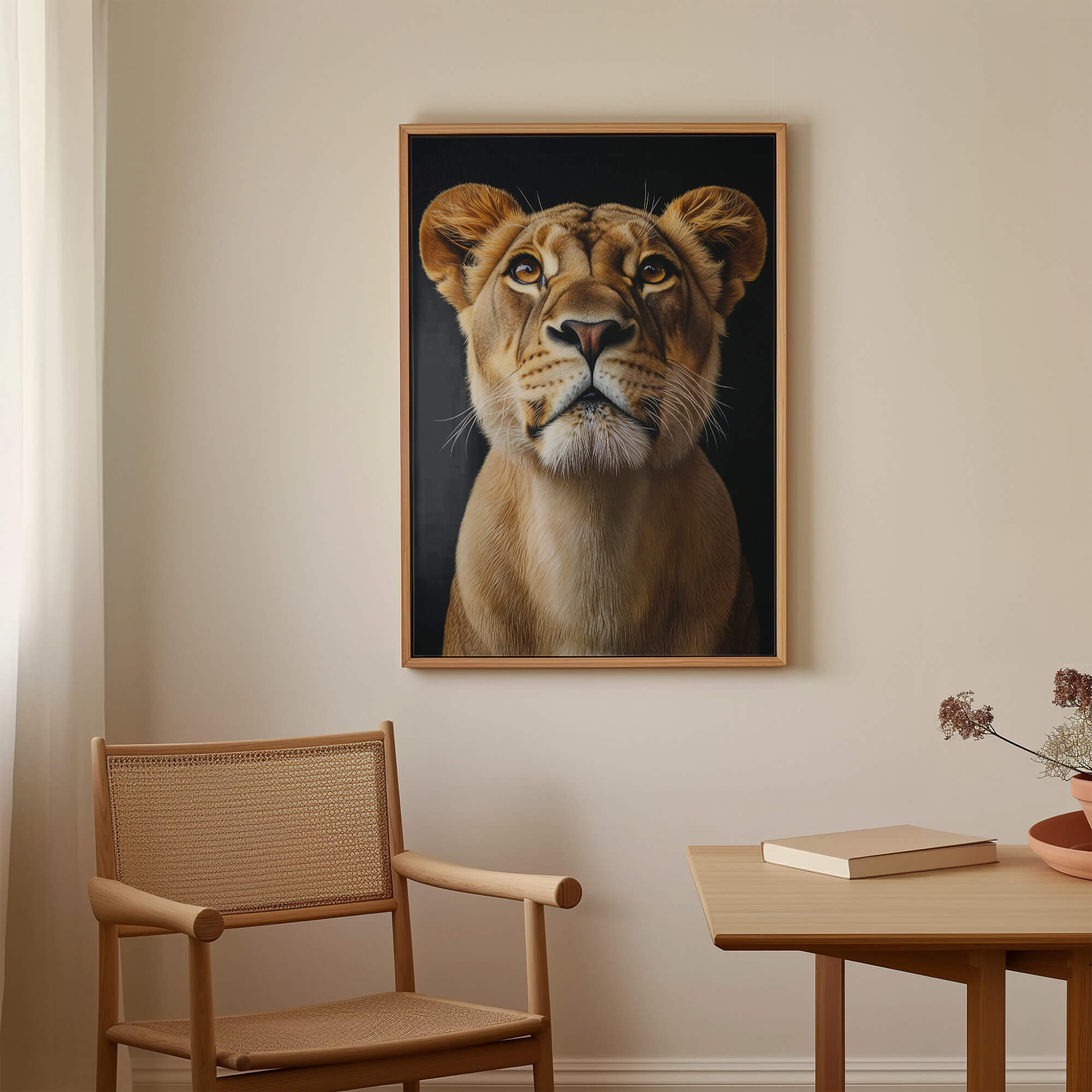 Lion Looking Up Canvas Print Canvas Art Wildfrog Art
