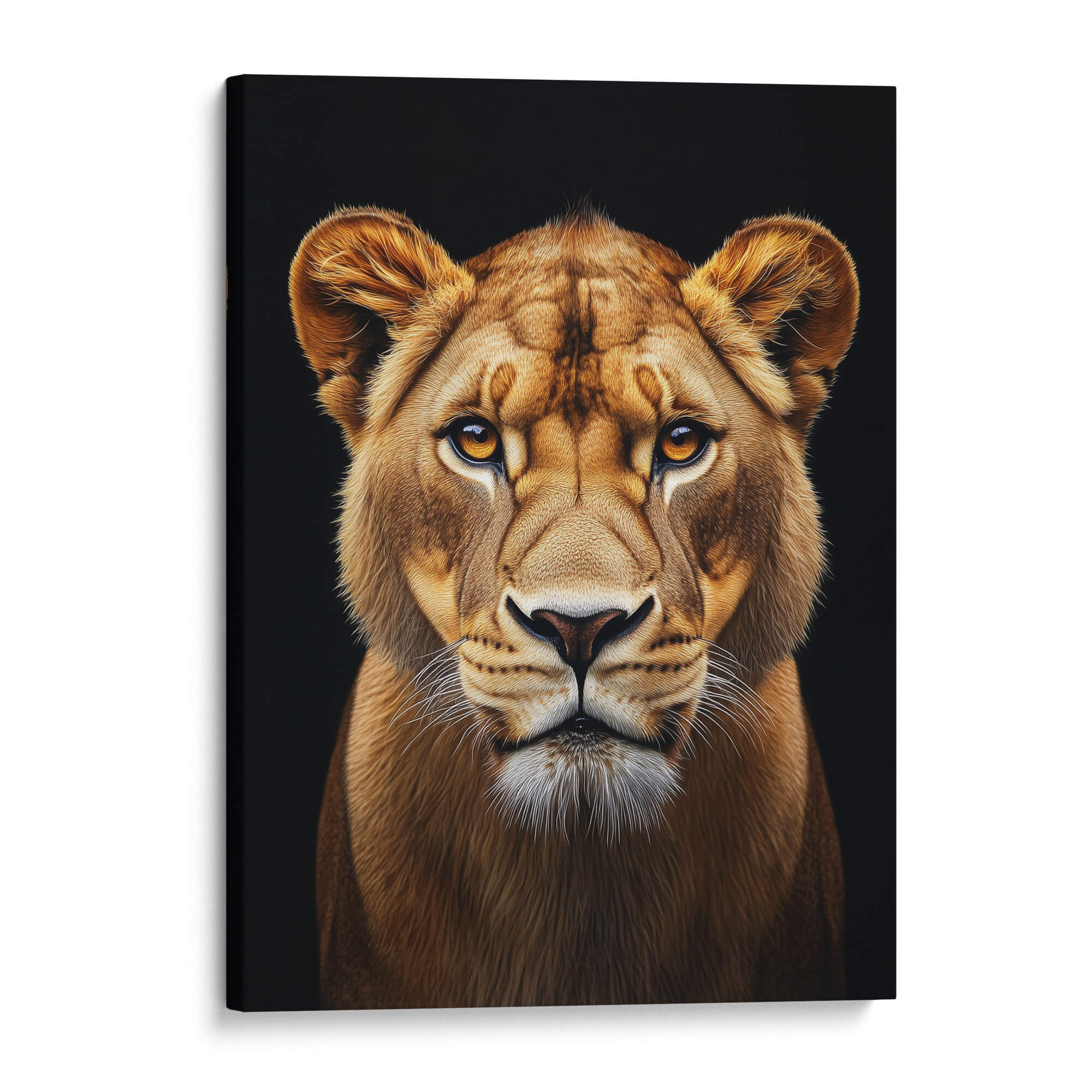 Lioness Portrait Amber Eyes Canvas Print Canvas Art Wildfrog Art