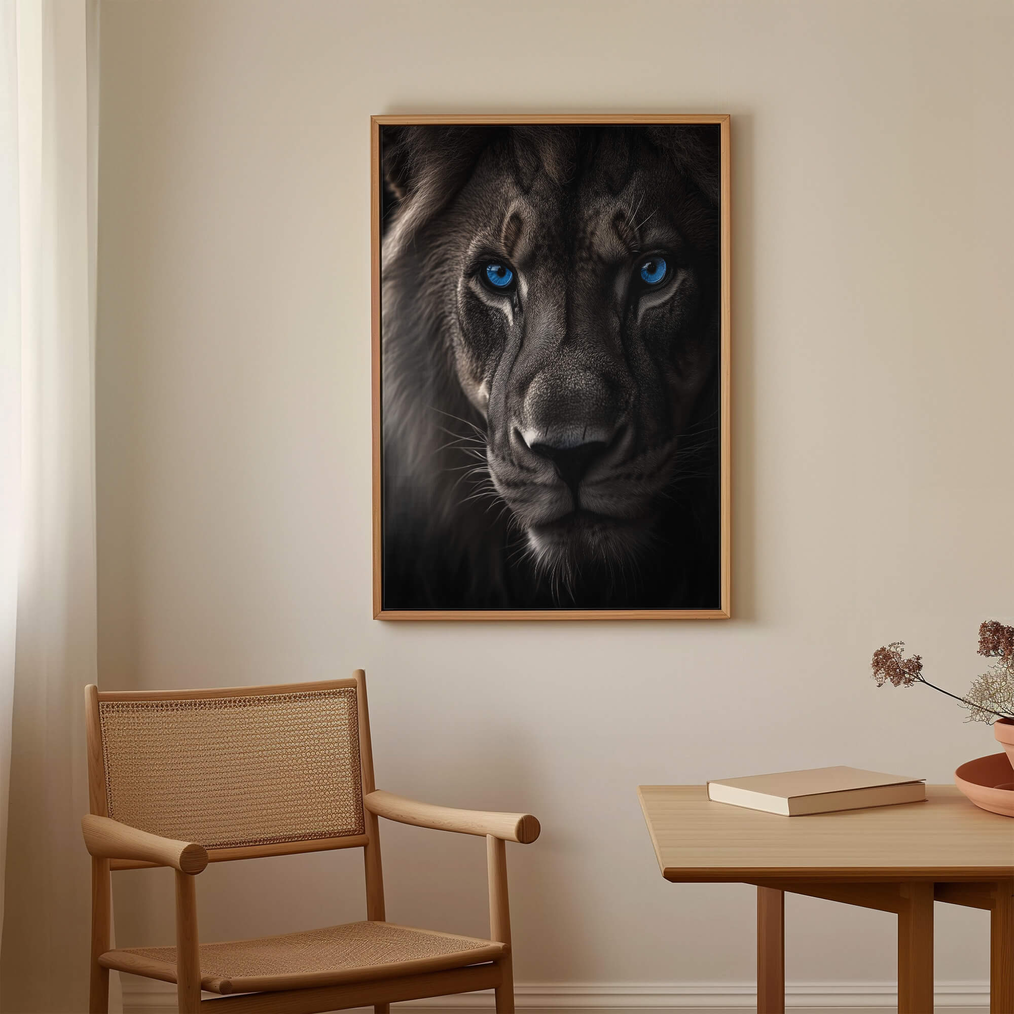 Lion with Golden Mane Canvas Print Canvas Art Wildfrog Art