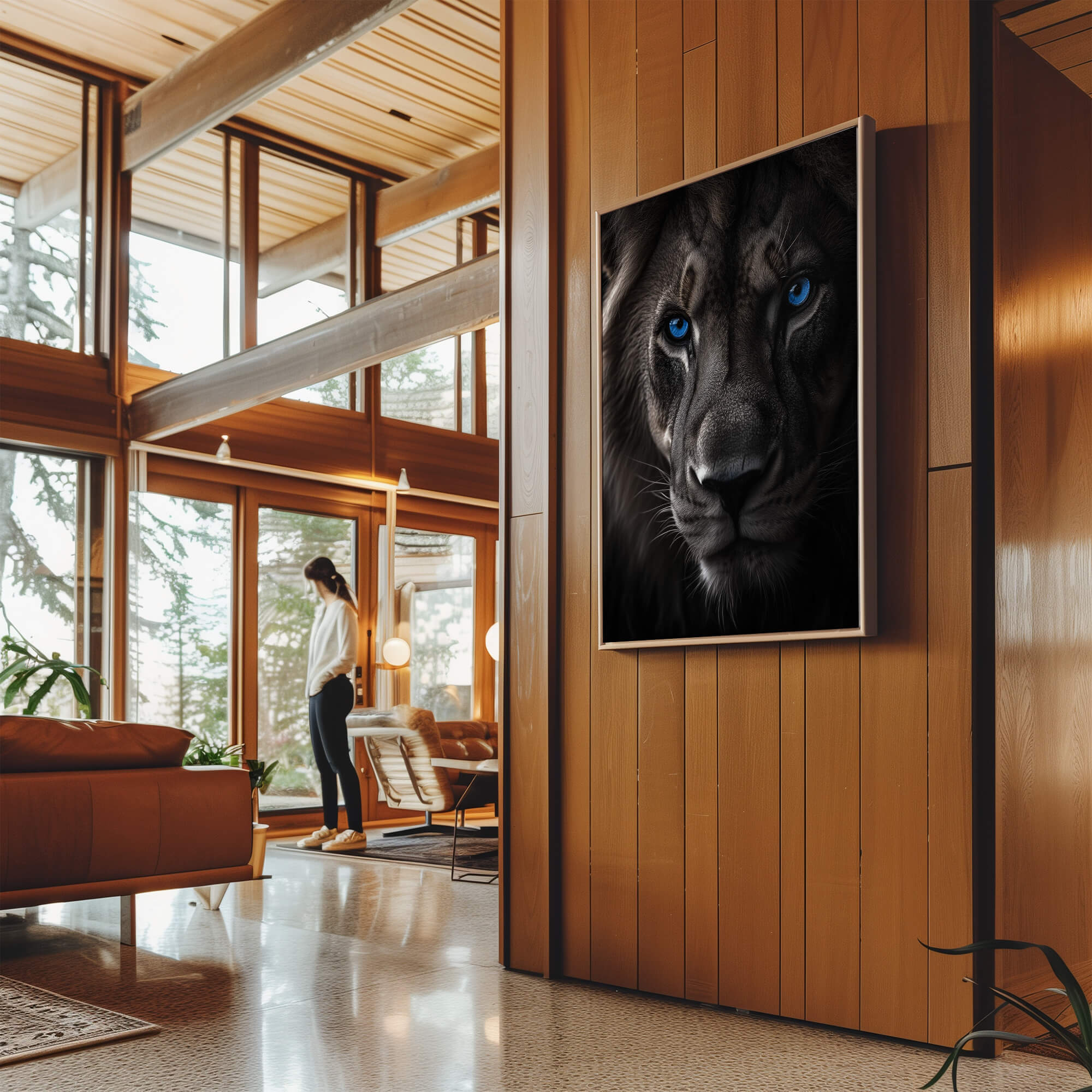 Lion with Golden Mane Canvas Print Canvas Art Wildfrog Art