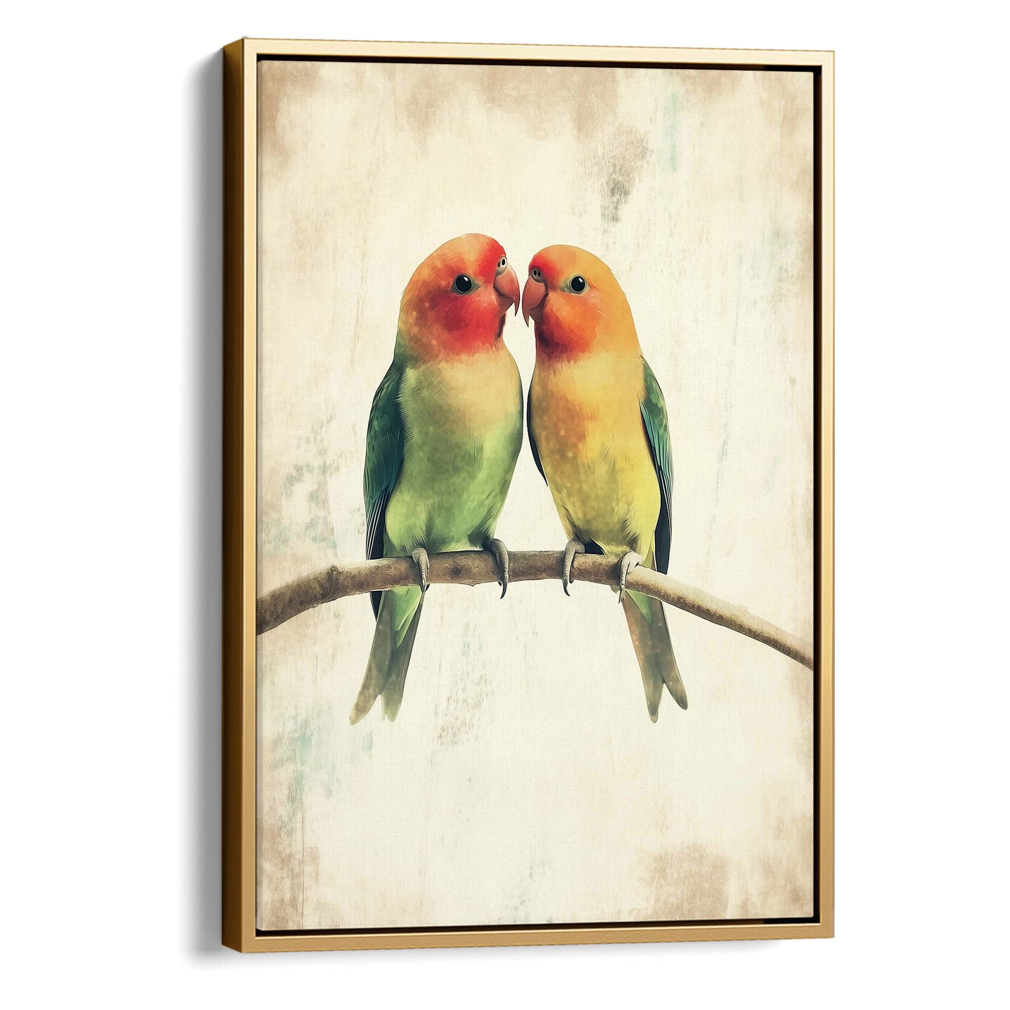 Lovebird Together Canvas Print