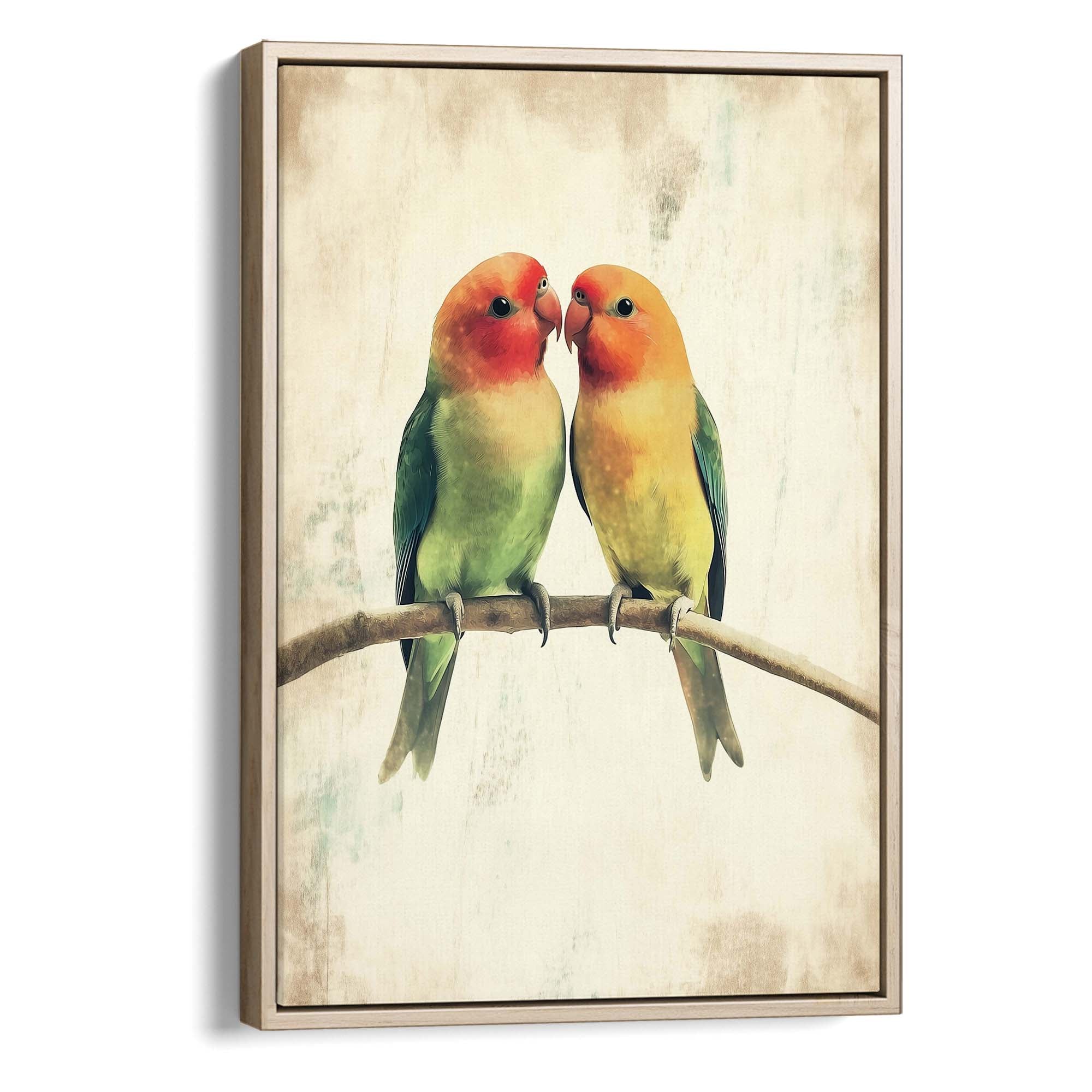 Lovebird Together Canvas Print