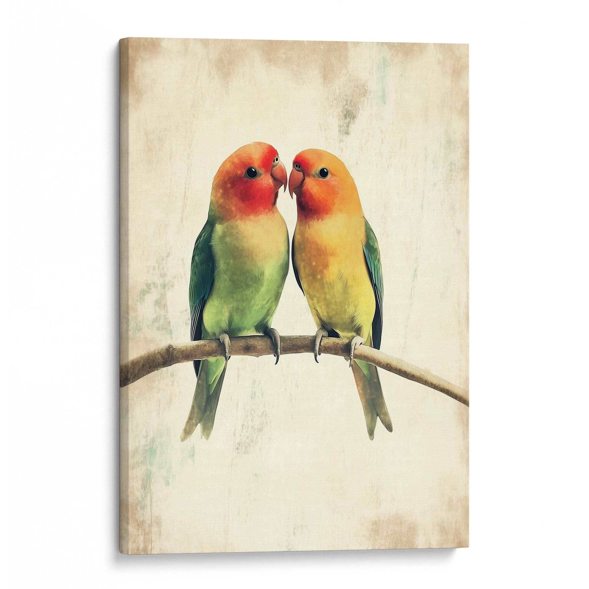 Lovebird Together Canvas Print