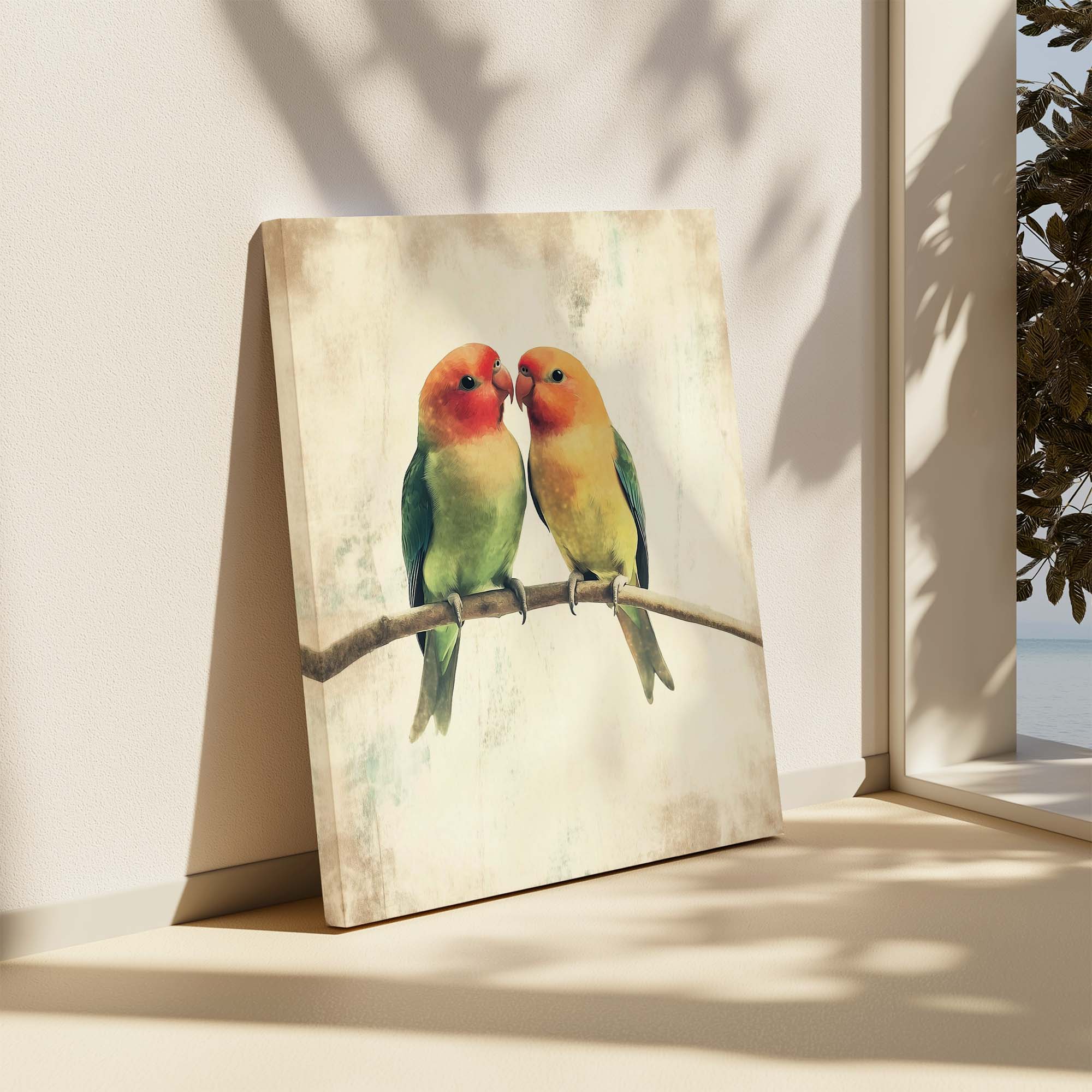 Lovebird Together Canvas Print