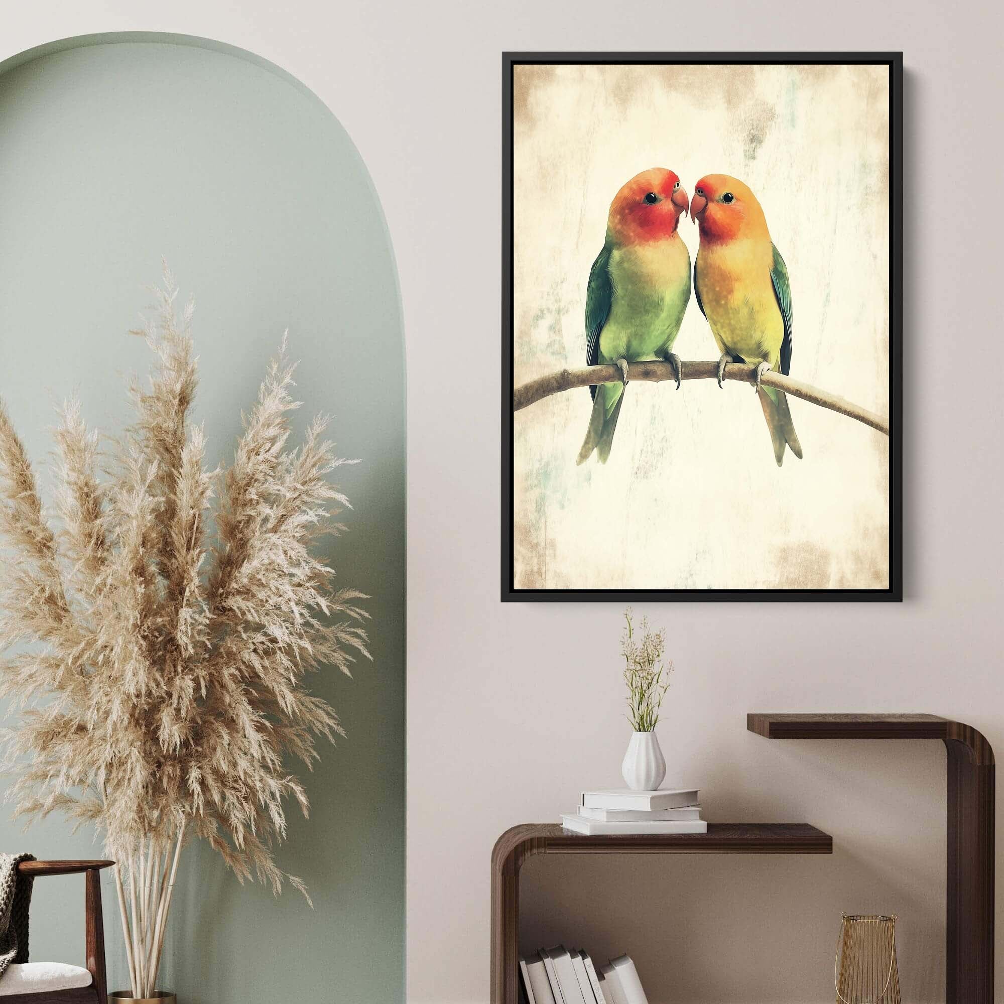 Lovebird Together Canvas Print