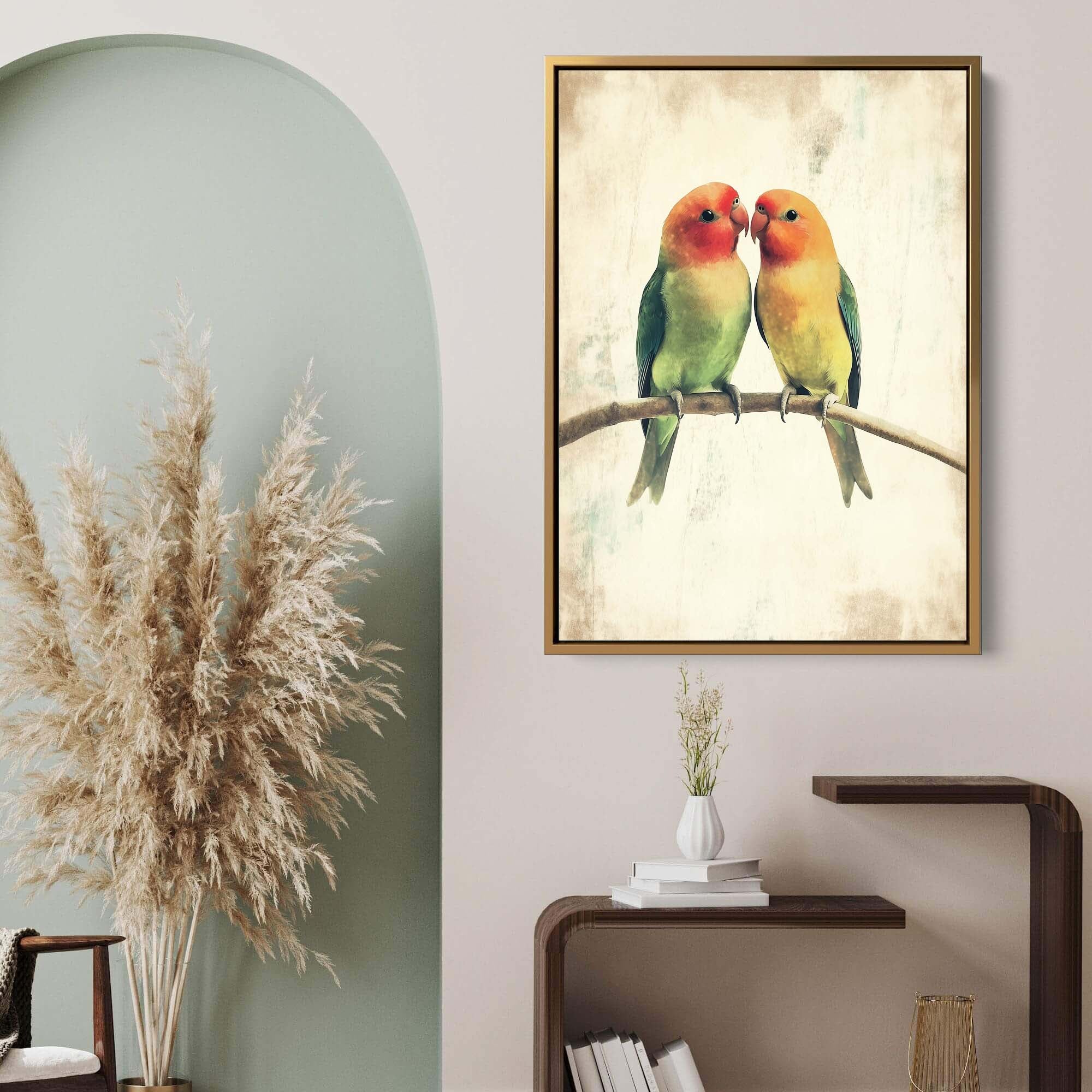 Lovebird Together Canvas Print