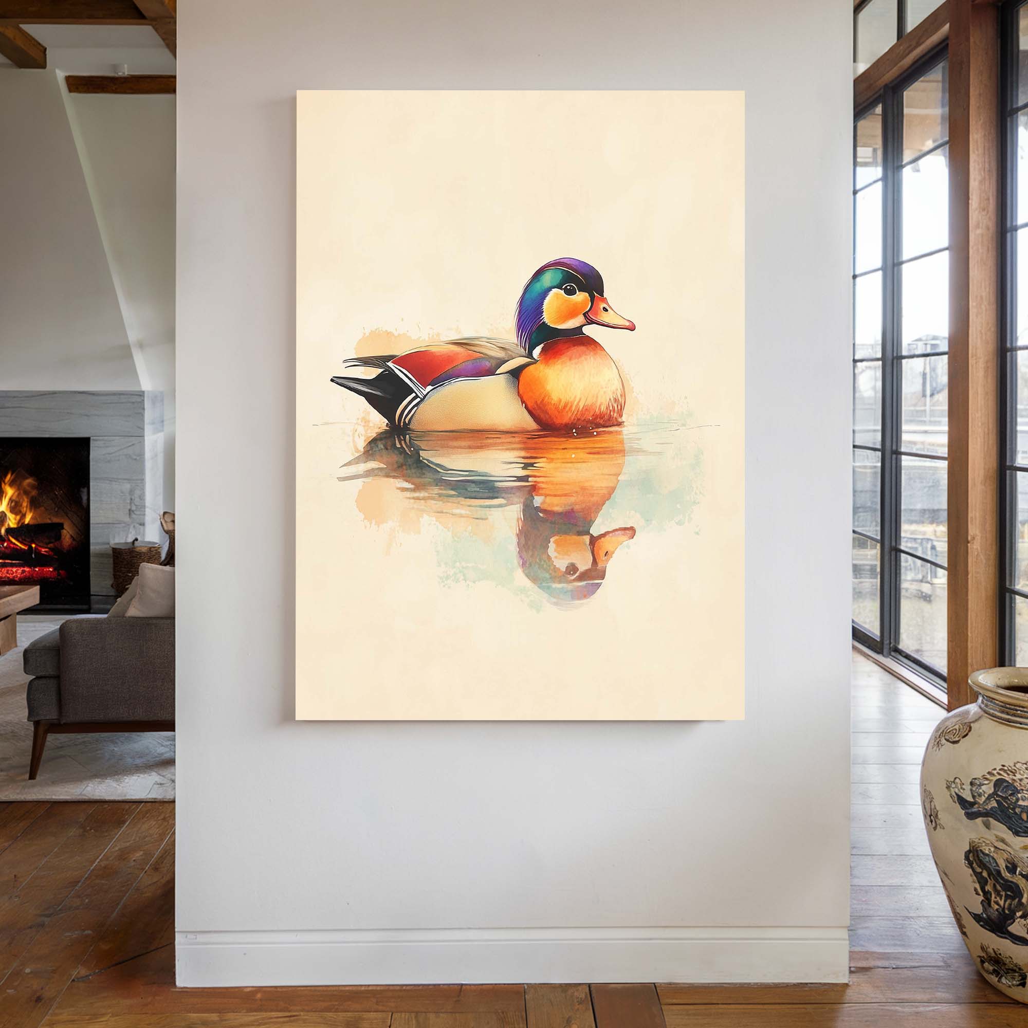 Mandarin Duck No1 Canvas Print