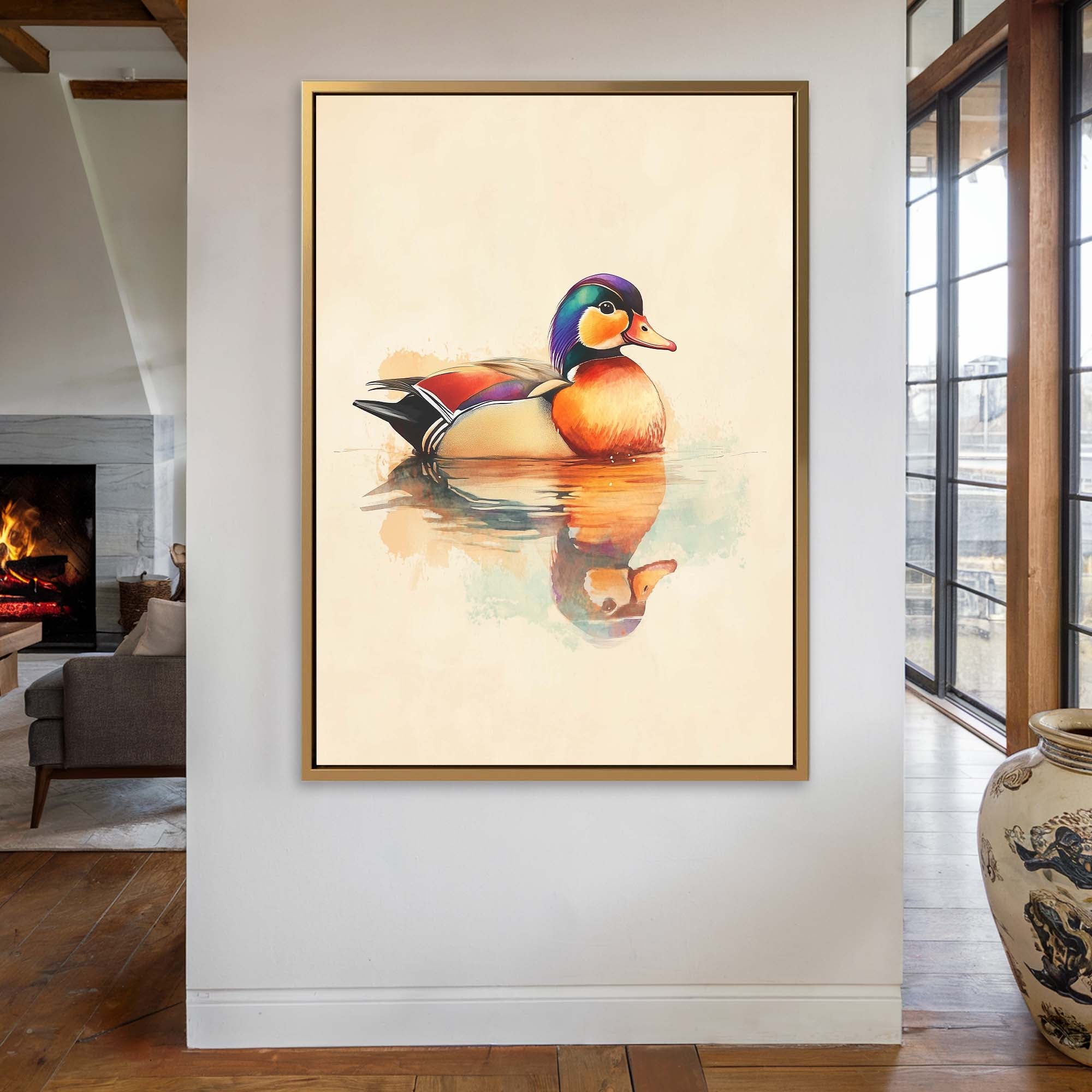 Mandarin Duck No1 Canvas Print
