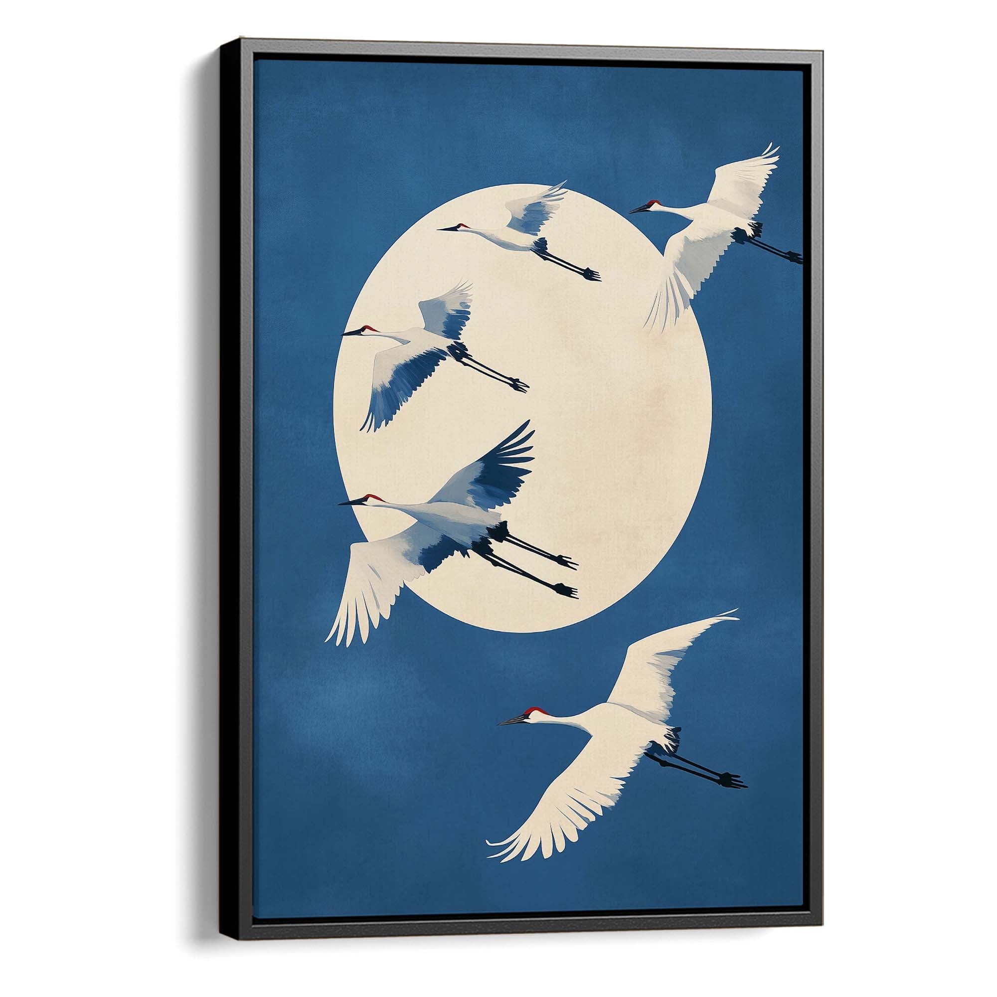 Midnight Cranes Canvas Print