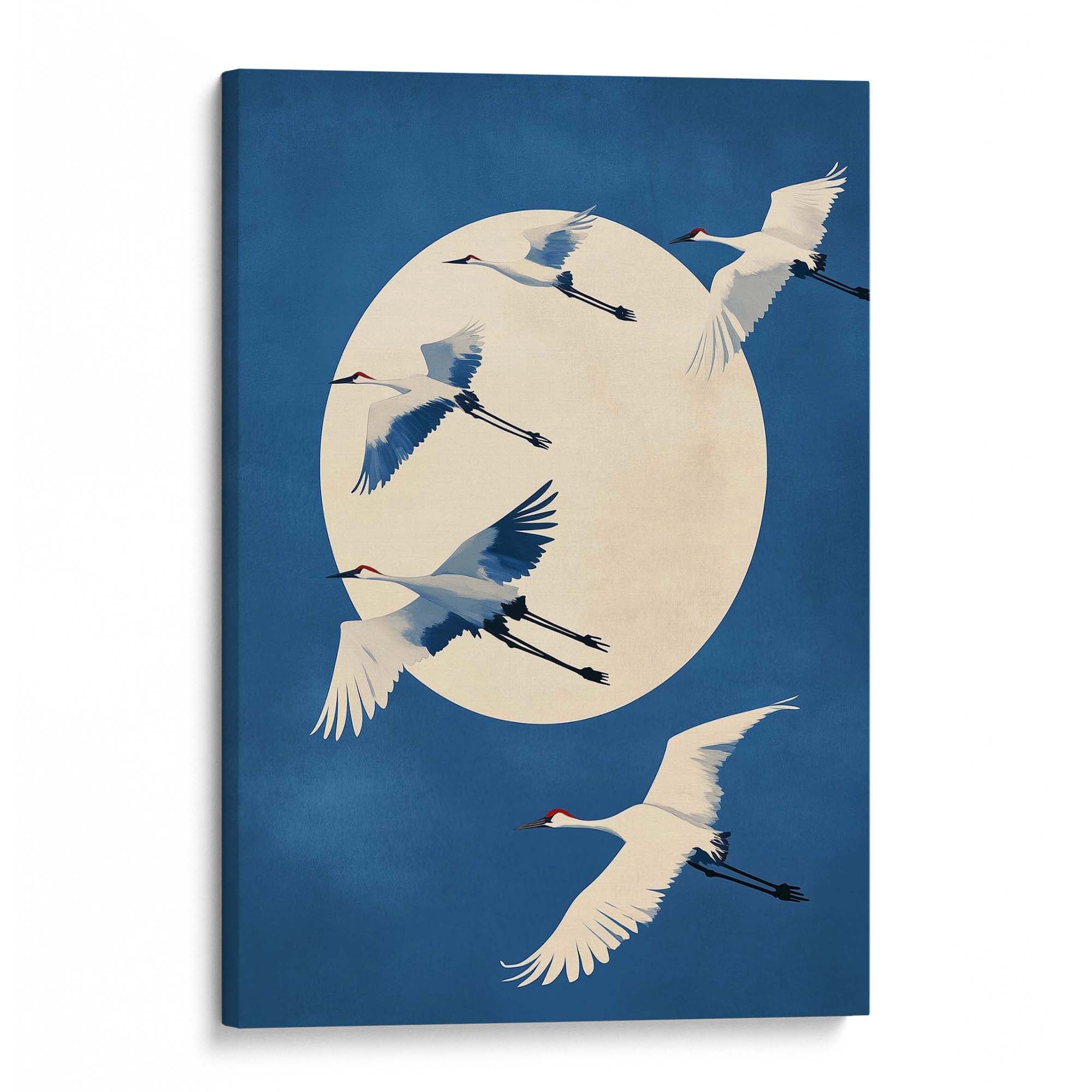 Midnight Cranes Canvas Print