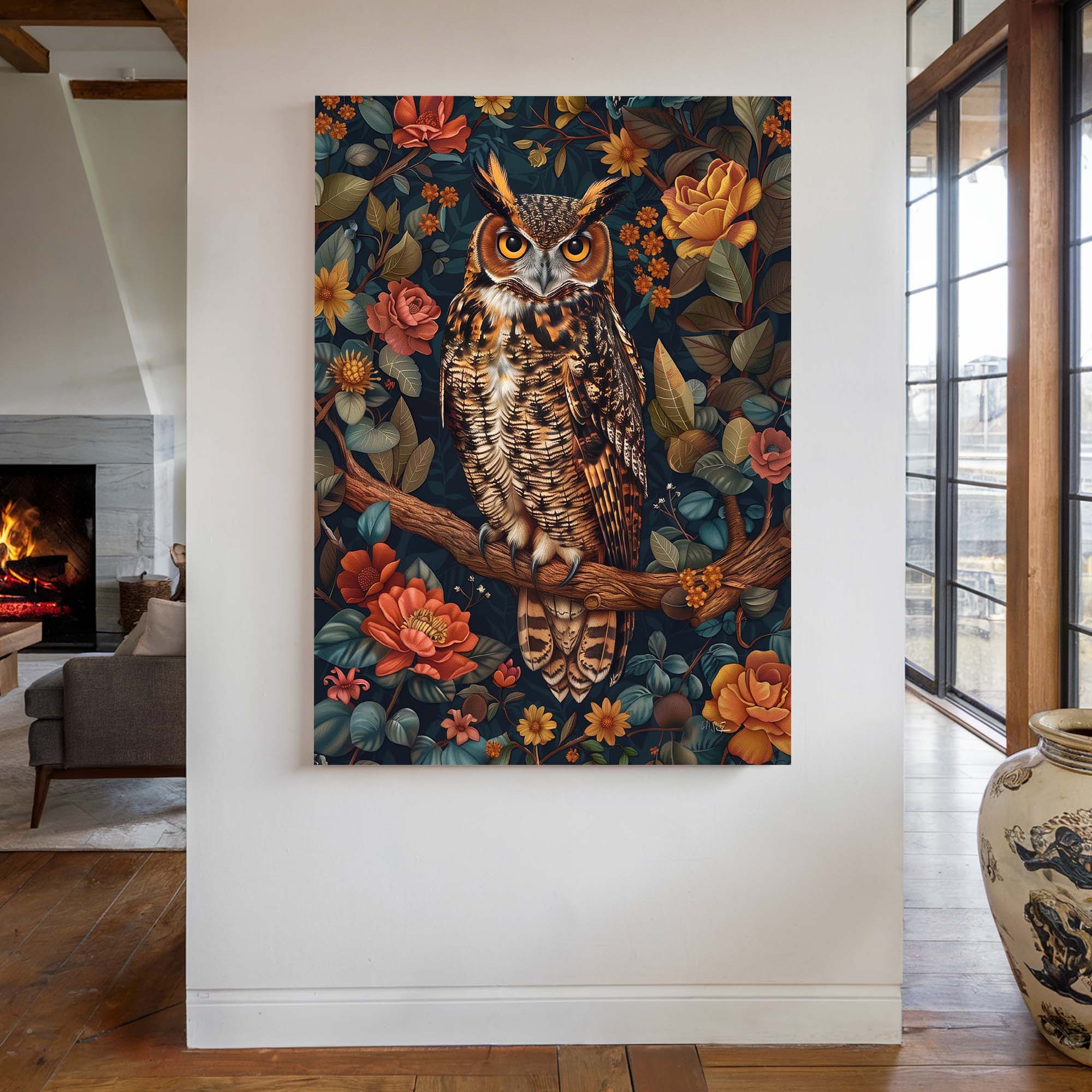 Midsummer Owl Canvas Print