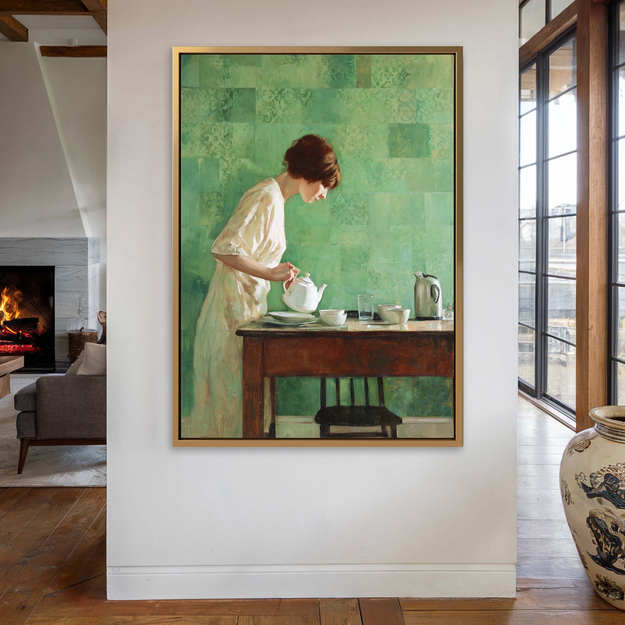 Morning Tea Ritual Canvas Print