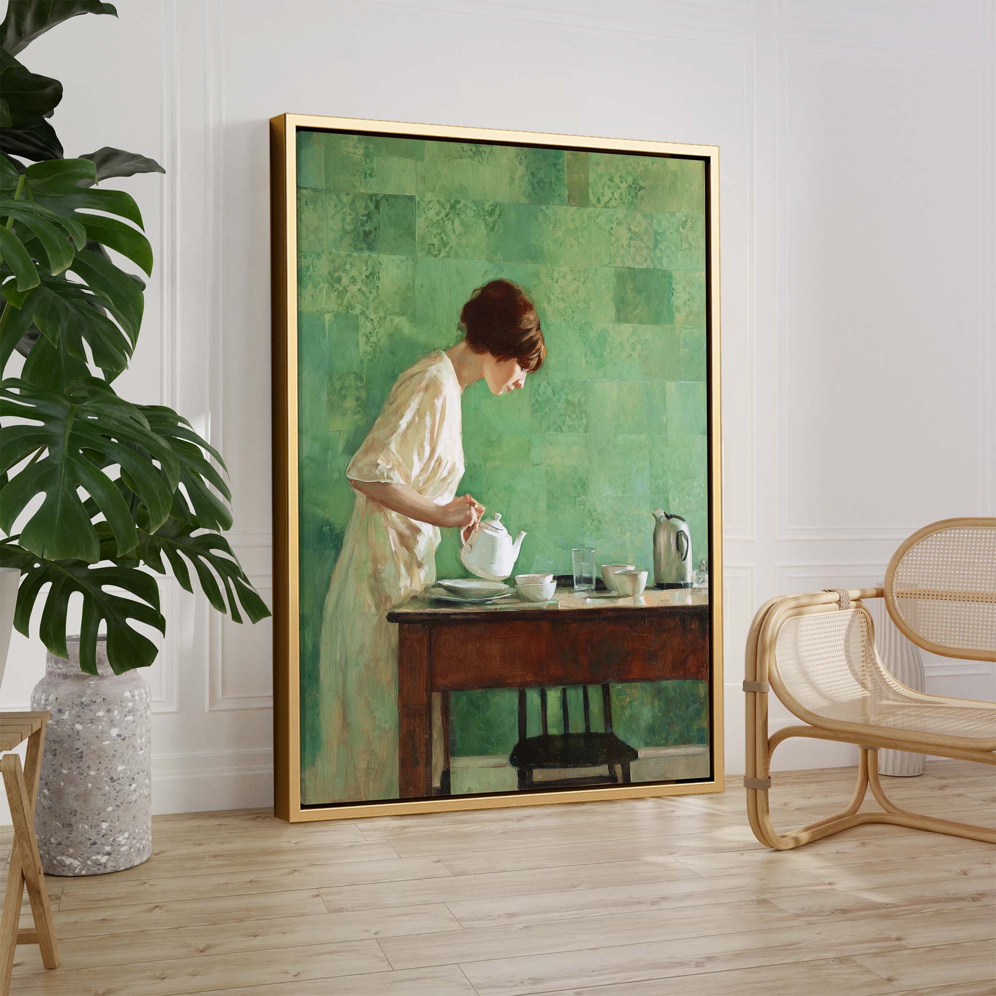 Morning Tea Ritual Canvas Print