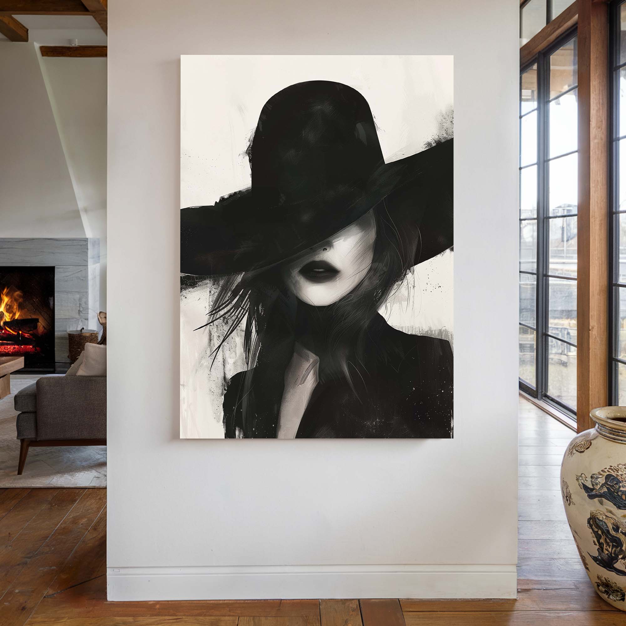Noir Femme Canvas Print