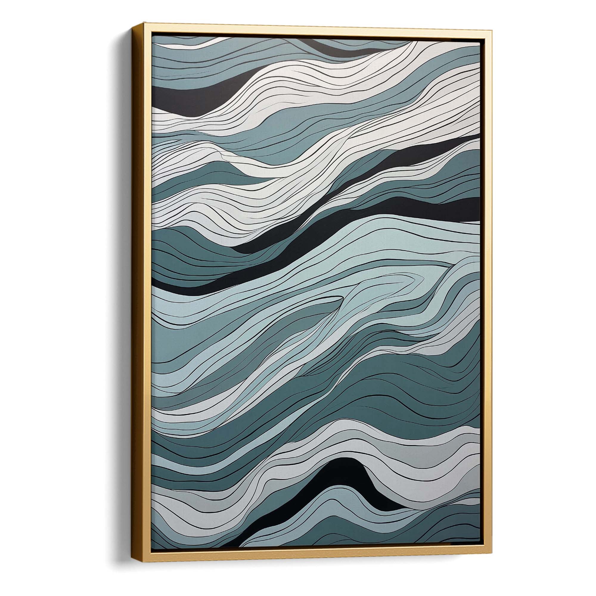 Ocean Currents Waveform Canvas Print