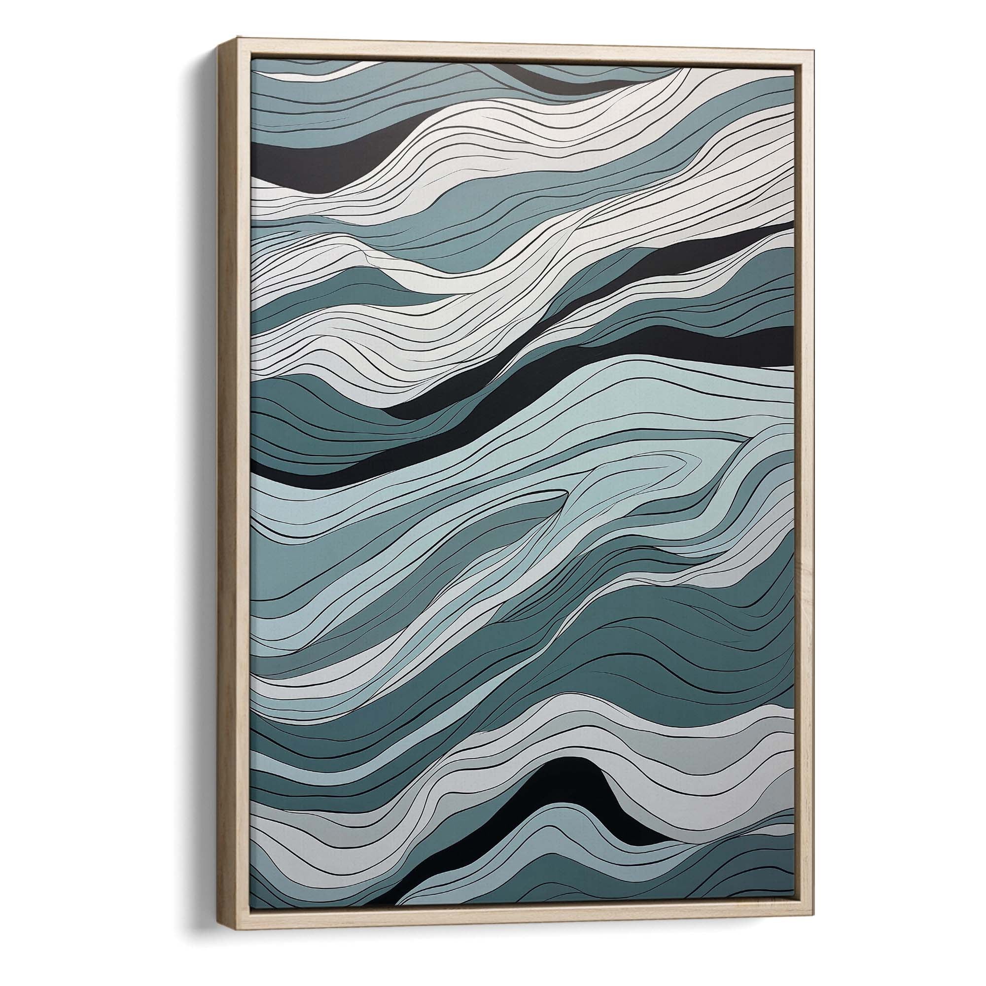Ocean Currents Waveform Canvas Print