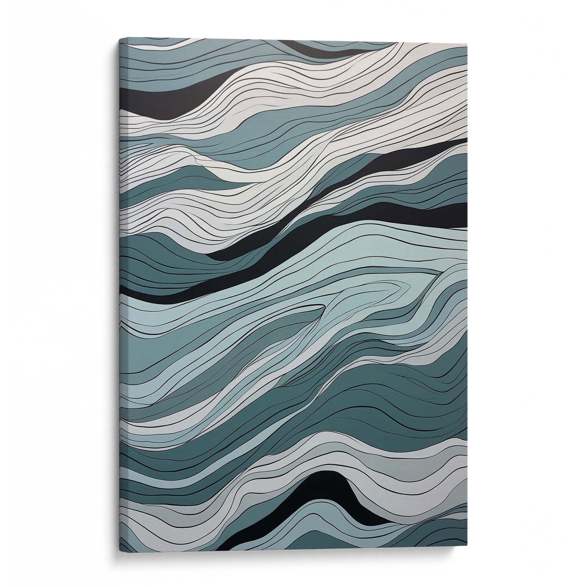 Ocean Currents Waveform Canvas Print