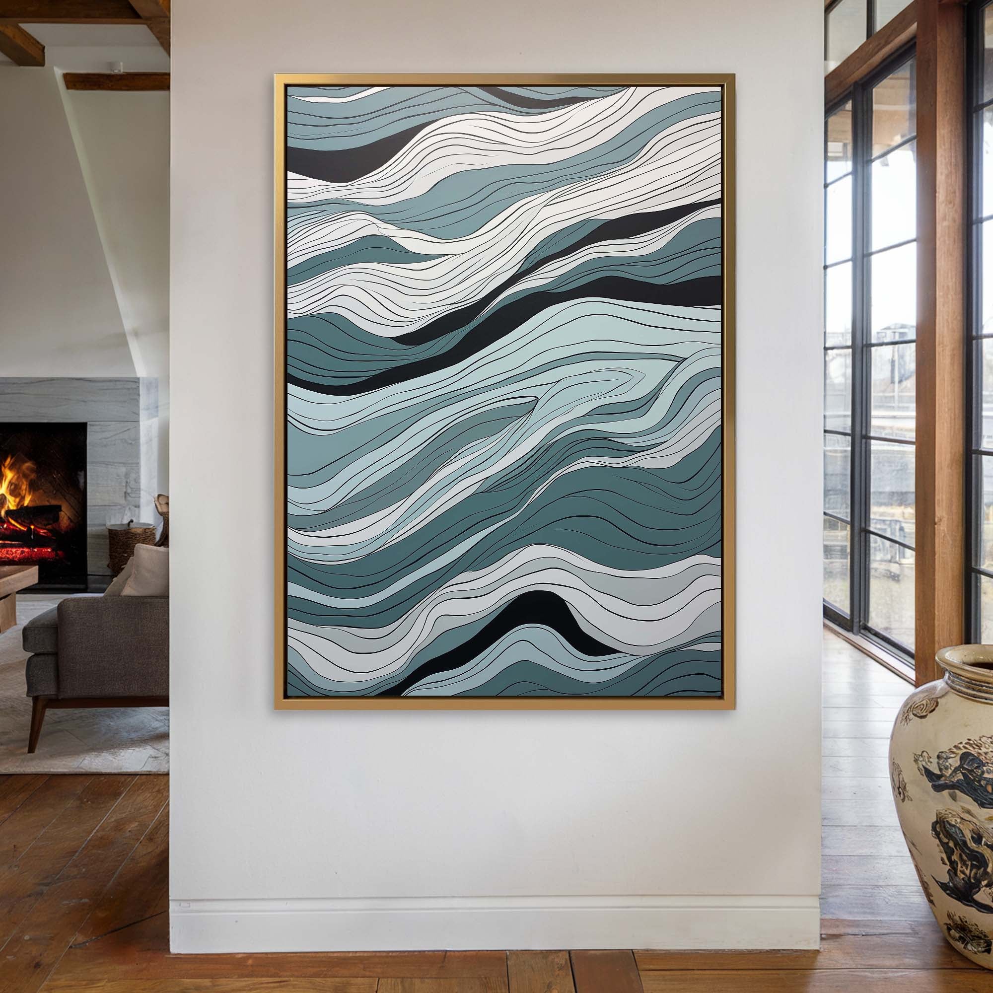 Ocean Currents Waveform Canvas Print