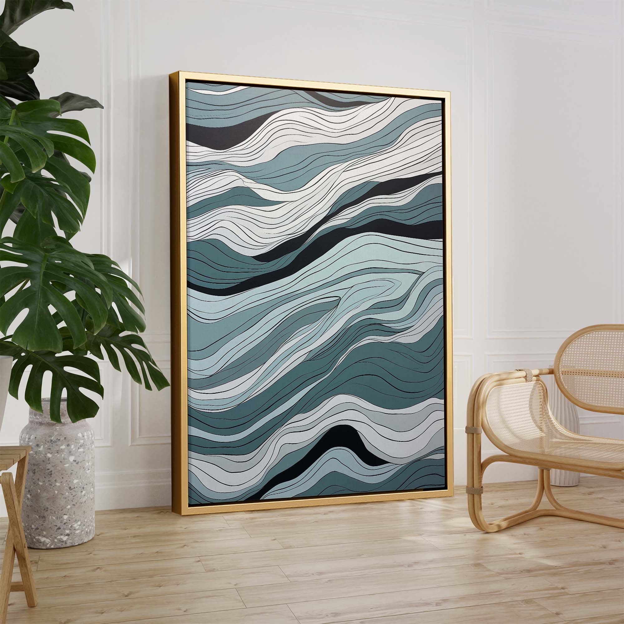 Ocean Currents Waveform Canvas Print