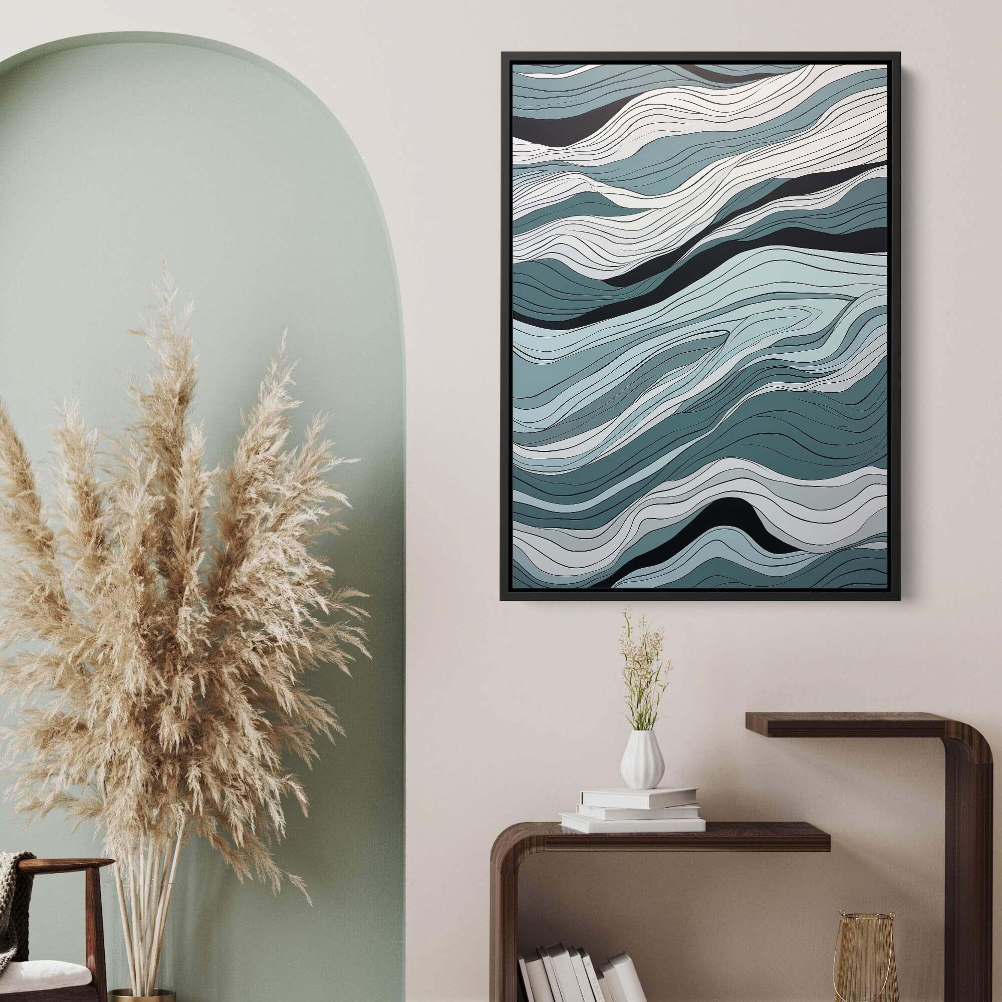 Ocean Currents Waveform Canvas Print