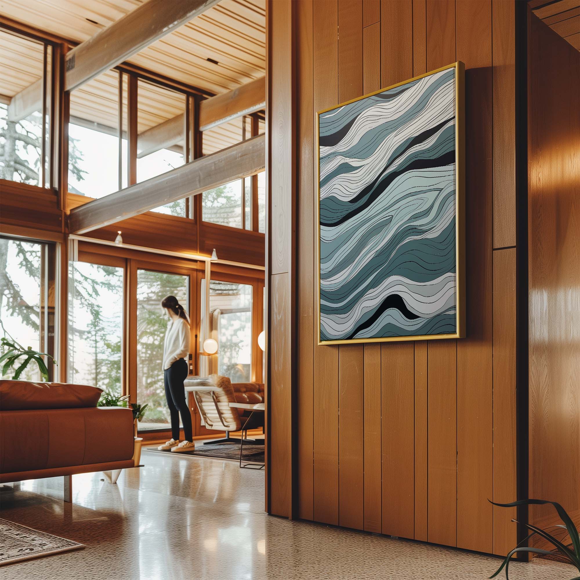 Ocean Currents Waveform Canvas Print