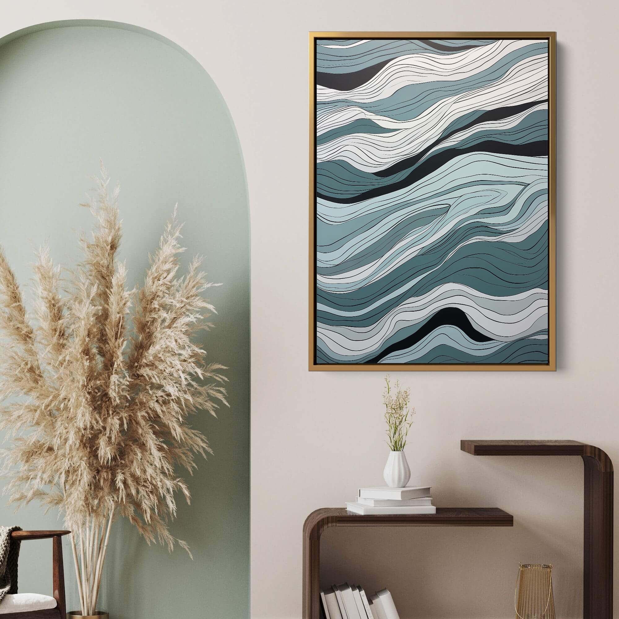 Ocean Currents Waveform Canvas Print