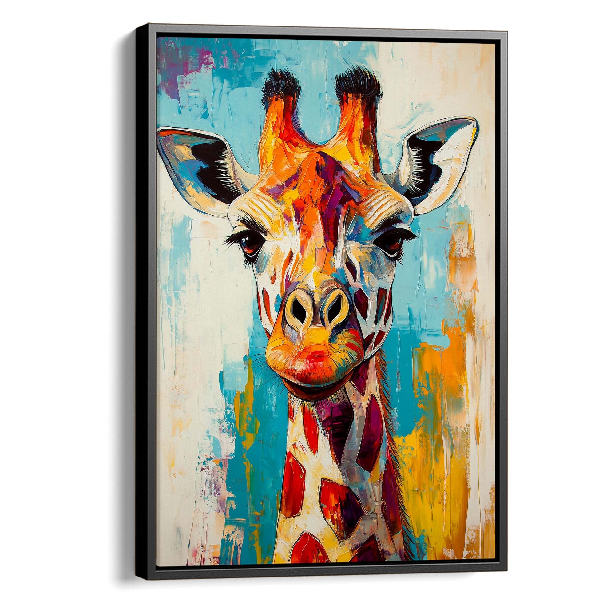 Painted Giraffe Canvas Print Canvas Art Wildfrog Art