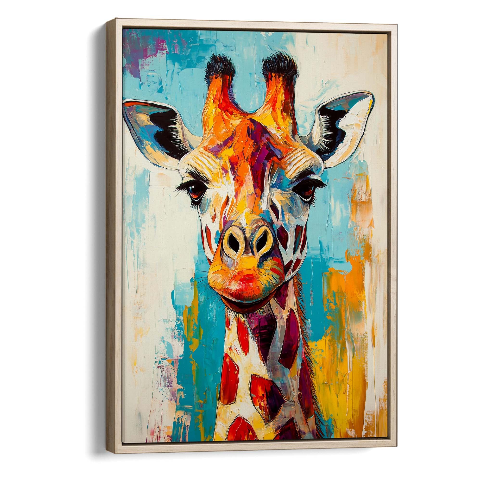 Painted Giraffe Canvas Print Canvas Art Wildfrog Art