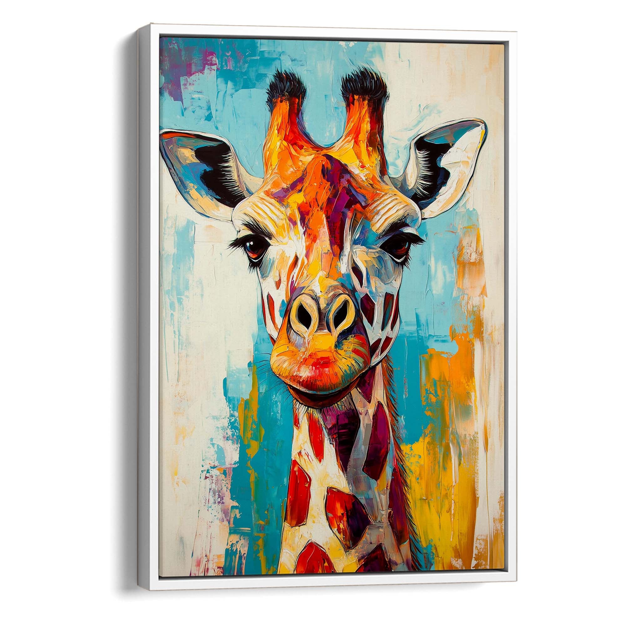 Painted Giraffe Canvas Print Canvas Art Wildfrog Art