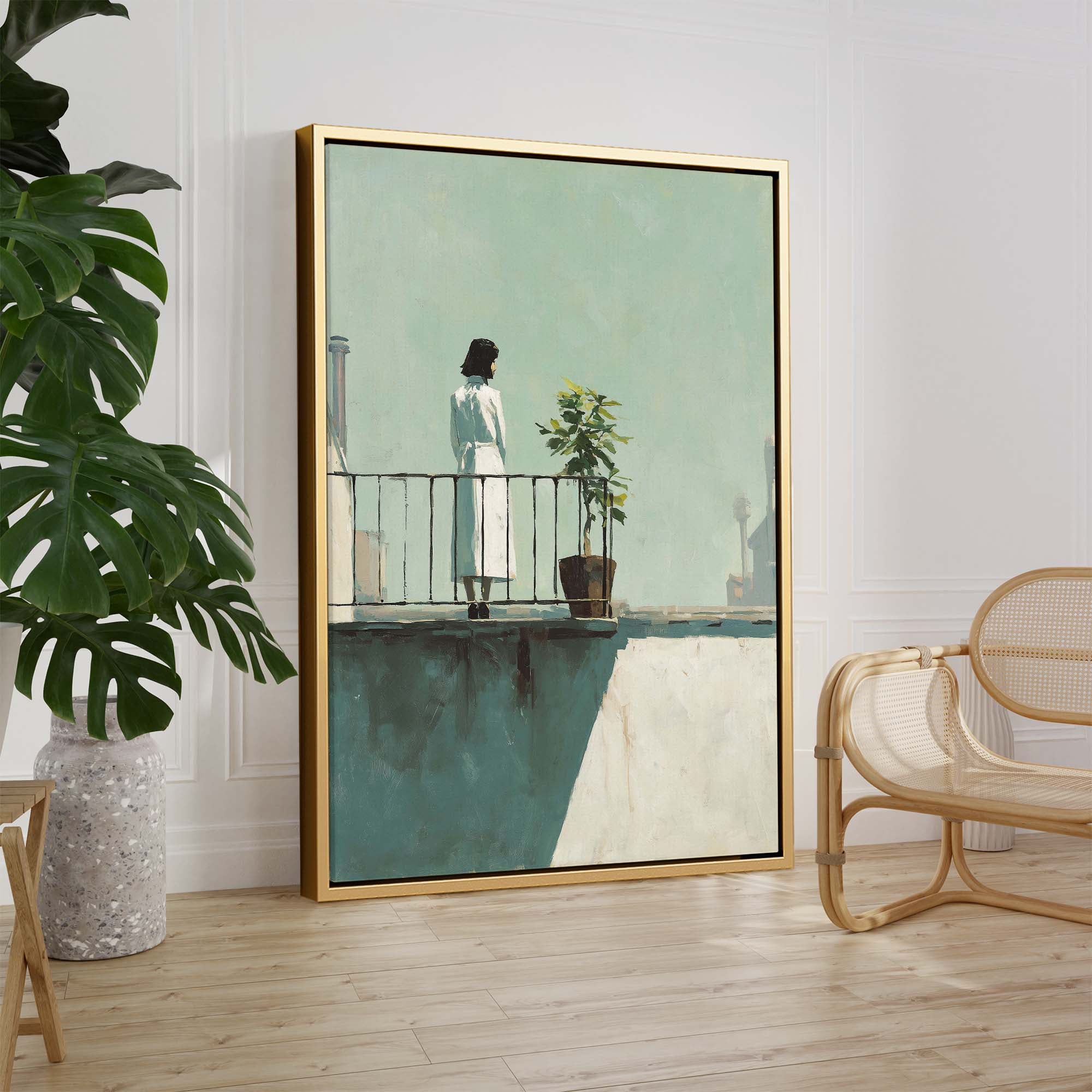 Pale Sky and Shadows Canvas Print Canvas Art Wildfrog Art