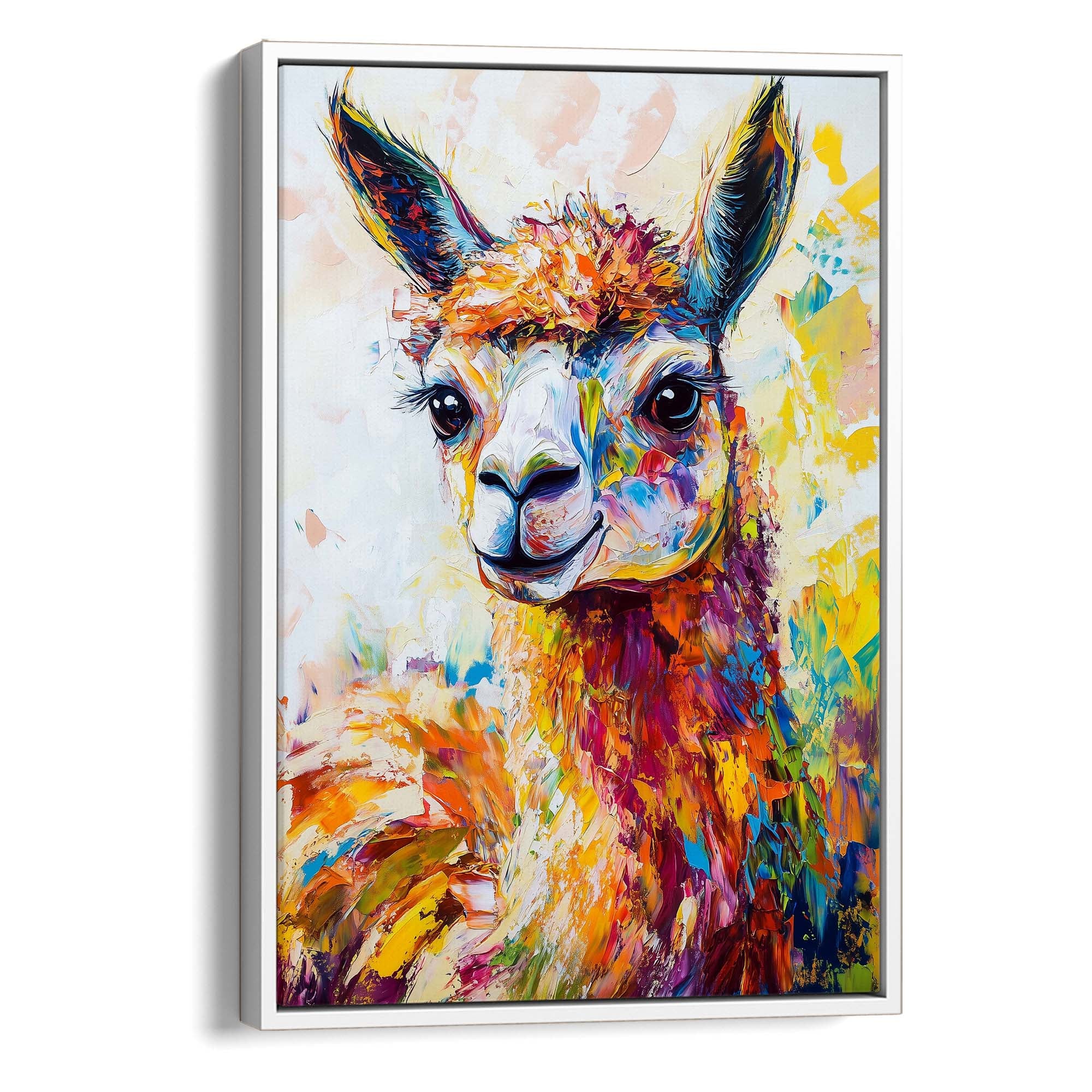 Patchwork Alpaca Canvas Print Canvas Art Wildfrog Art