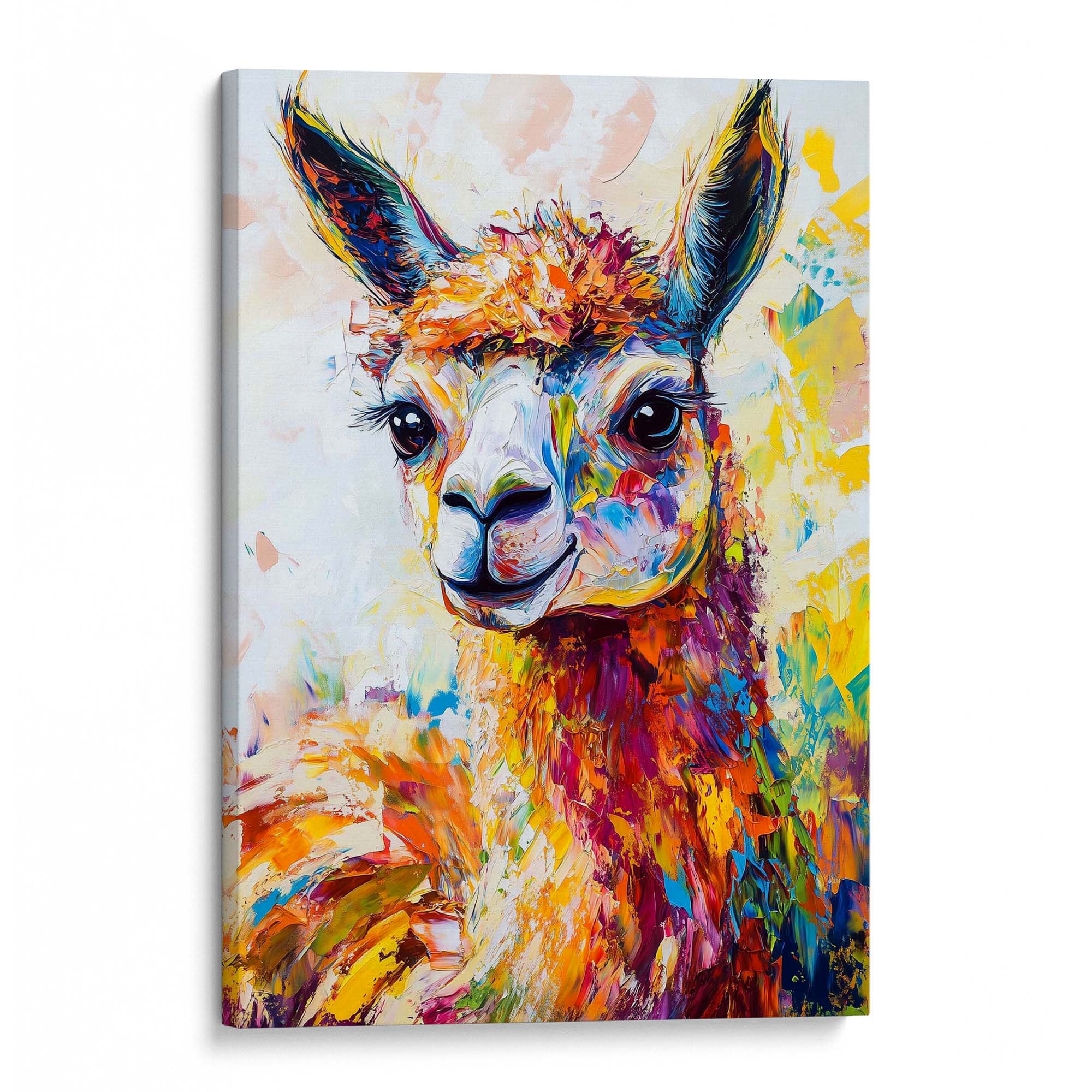 Patchwork Alpaca Canvas Print Canvas Art Wildfrog Art