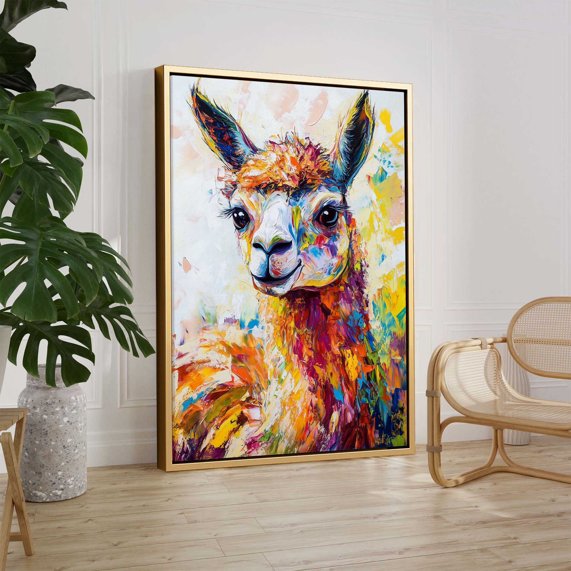 Patchwork Alpaca Canvas Print Canvas Art Wildfrog Art